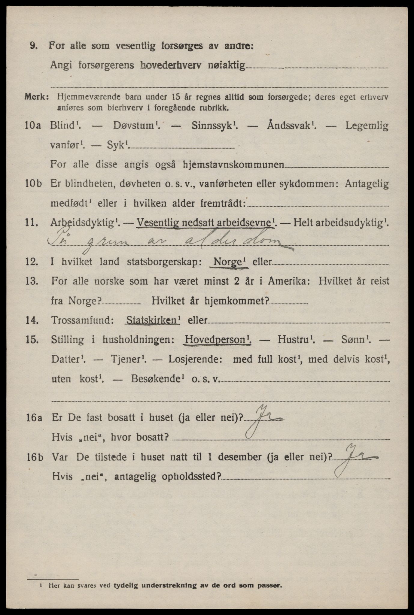 SAST, 1920 census for Strand, 1920, p. 4227