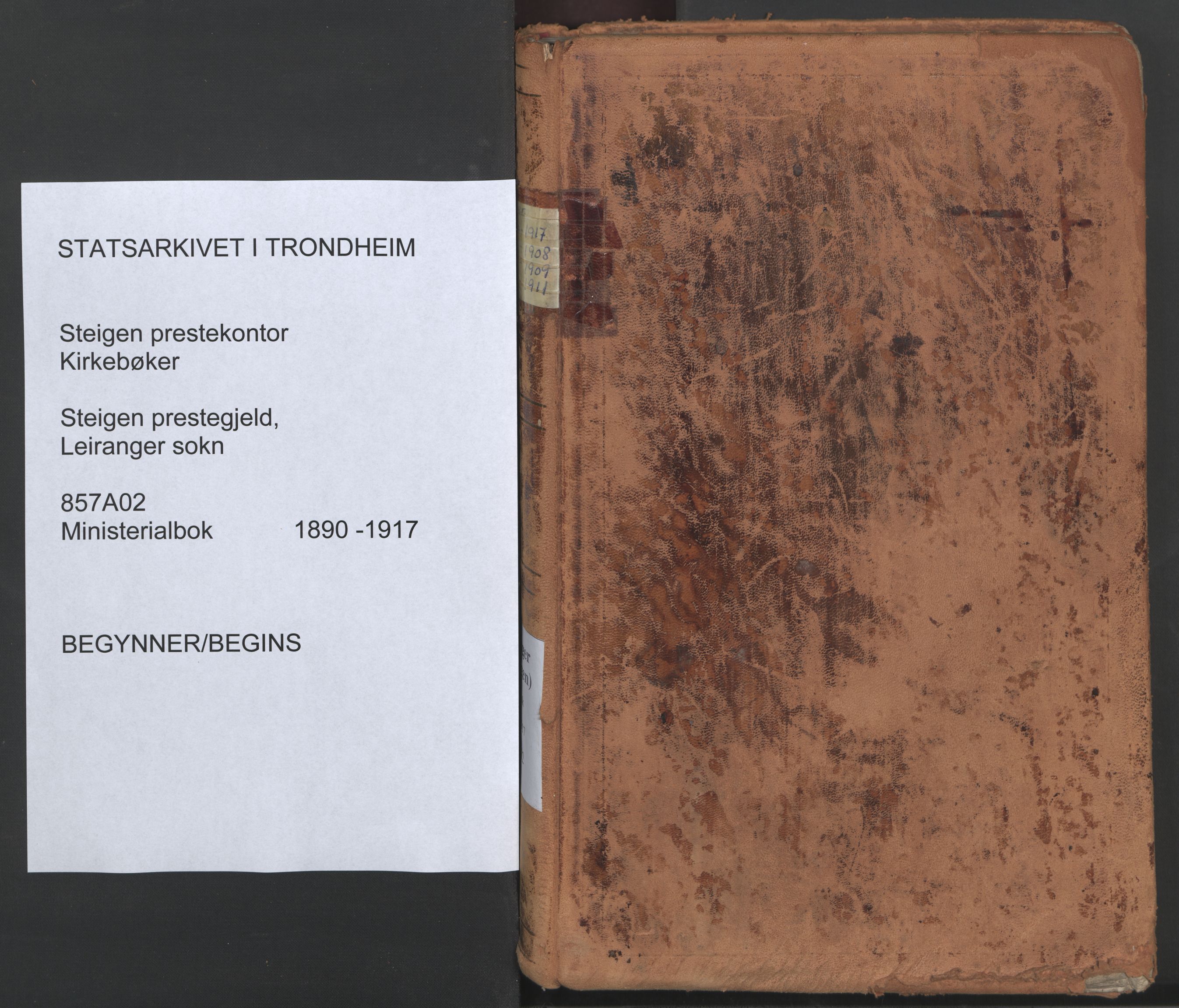 Ministerialprotokoller, klokkerbøker og fødselsregistre - Nordland, SAT/A-1459/857/L0822: Parish register (official) no. 857A02, 1890-1917
