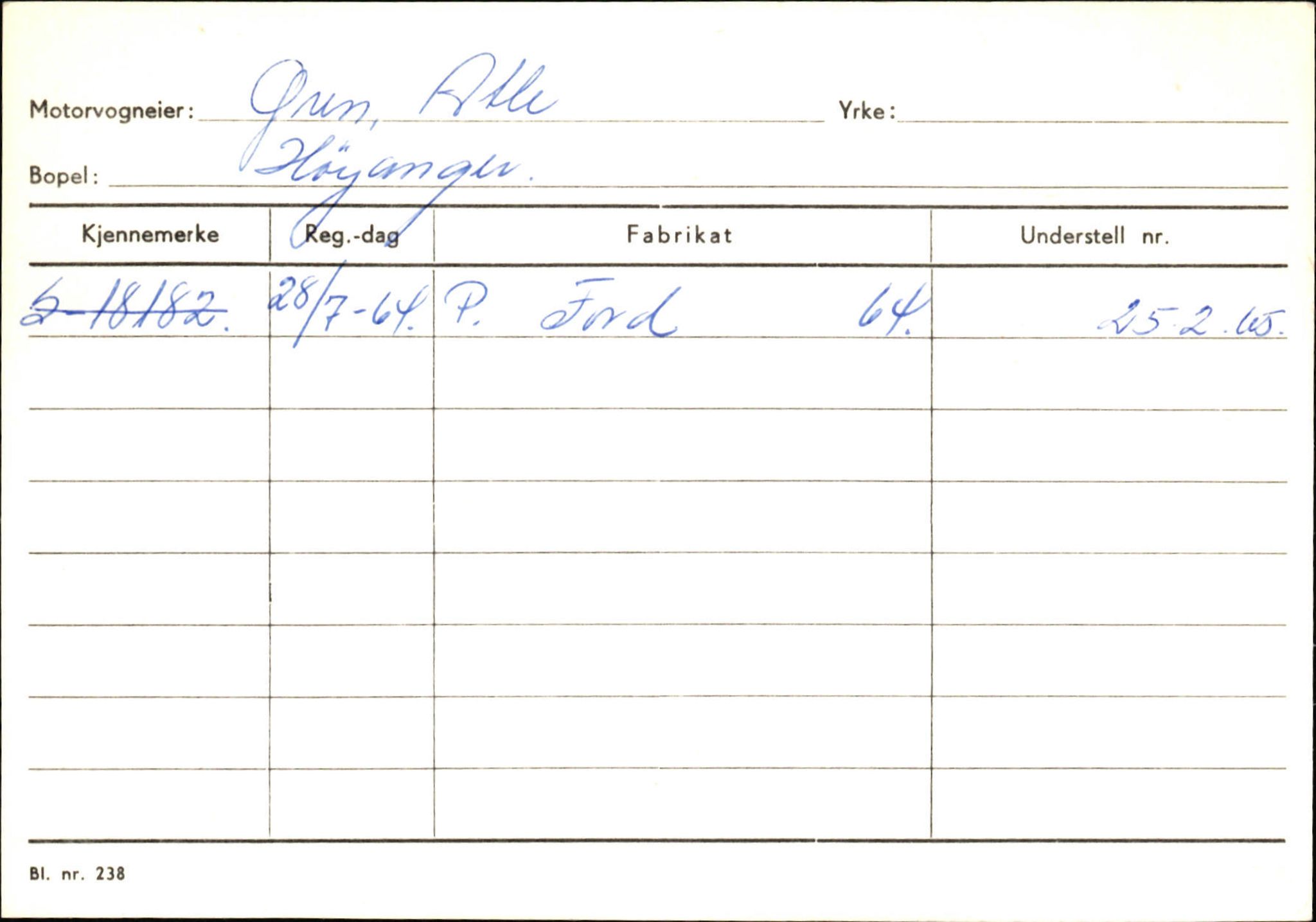 Statens vegvesen, Sogn og Fjordane vegkontor, AV/SAB-A-5301/4/F/L0131: Eigarregister Høyanger P-Å. Stryn S-Å, 1945-1975, p. 962