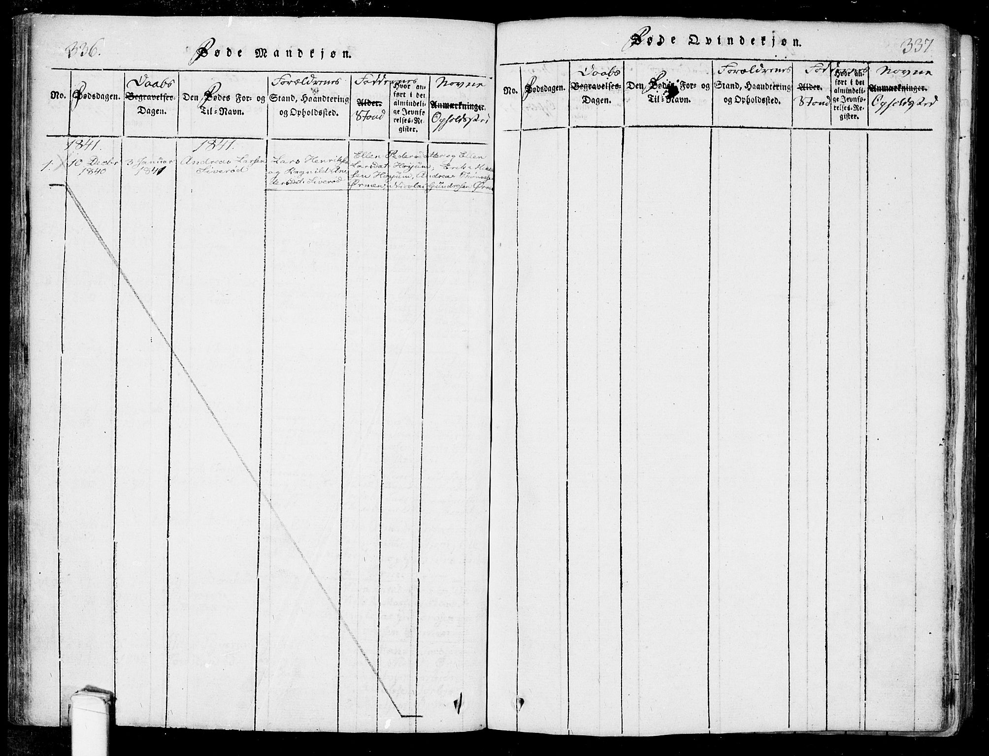 Onsøy prestekontor Kirkebøker, SAO/A-10914/F/Fa/L0002: Parish register (official) no. I 2, 1814-1840, p. 336-337