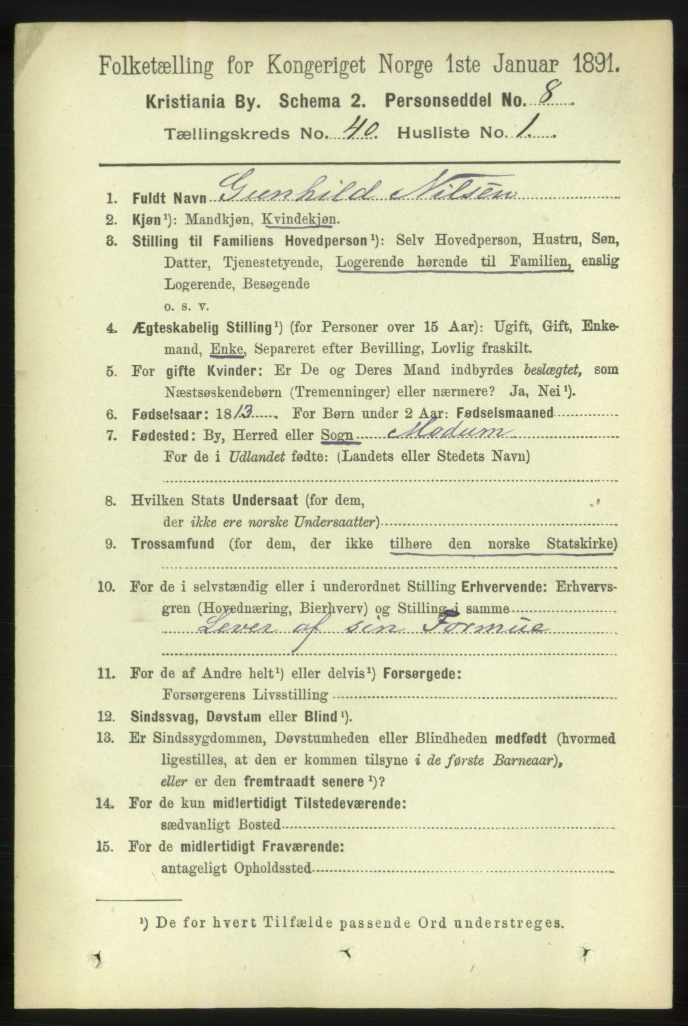 RA, 1891 census for 0301 Kristiania, 1891, p. 22804