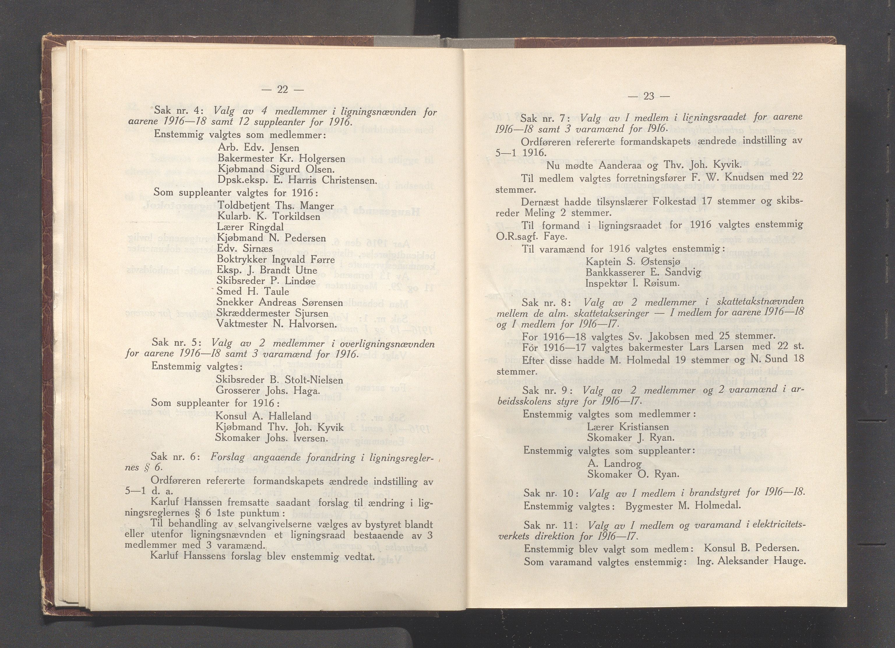 Haugesund kommune - Formannskapet og Bystyret, IKAR/A-740/A/Abb/L0002: Bystyreforhandlinger, 1908-1917, p. 681