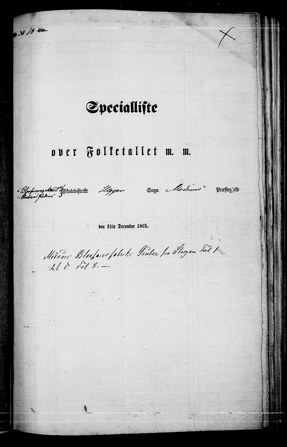 RA, 1865 census for Modum, 1865, p. 215