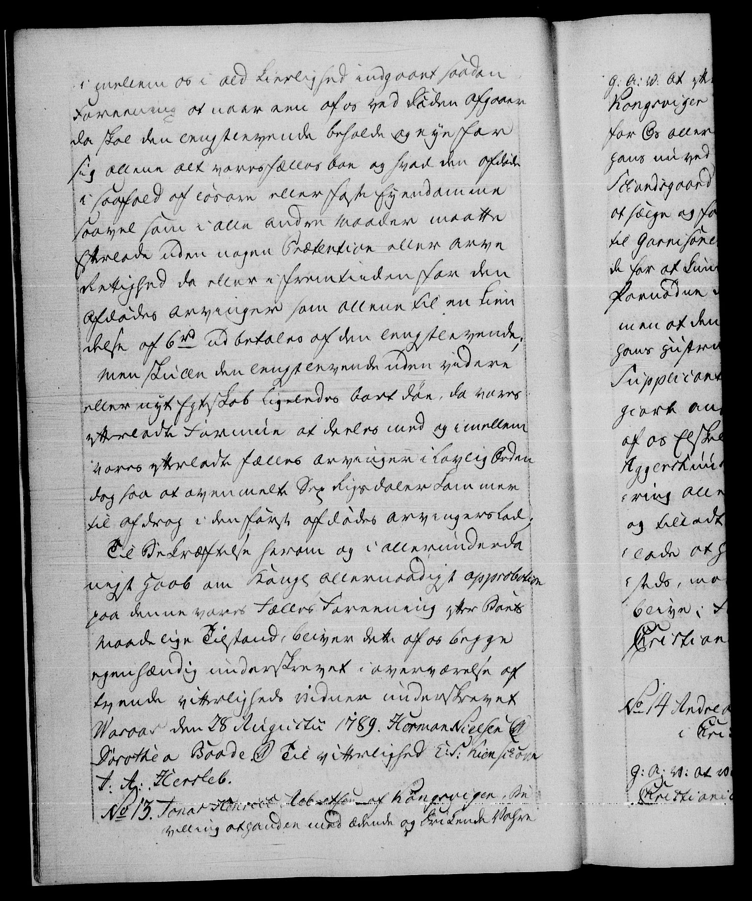 Danske Kanselli 1572-1799, AV/RA-EA-3023/F/Fc/Fca/Fcaa/L0053: Norske registre, 1790-1791, p. 8b