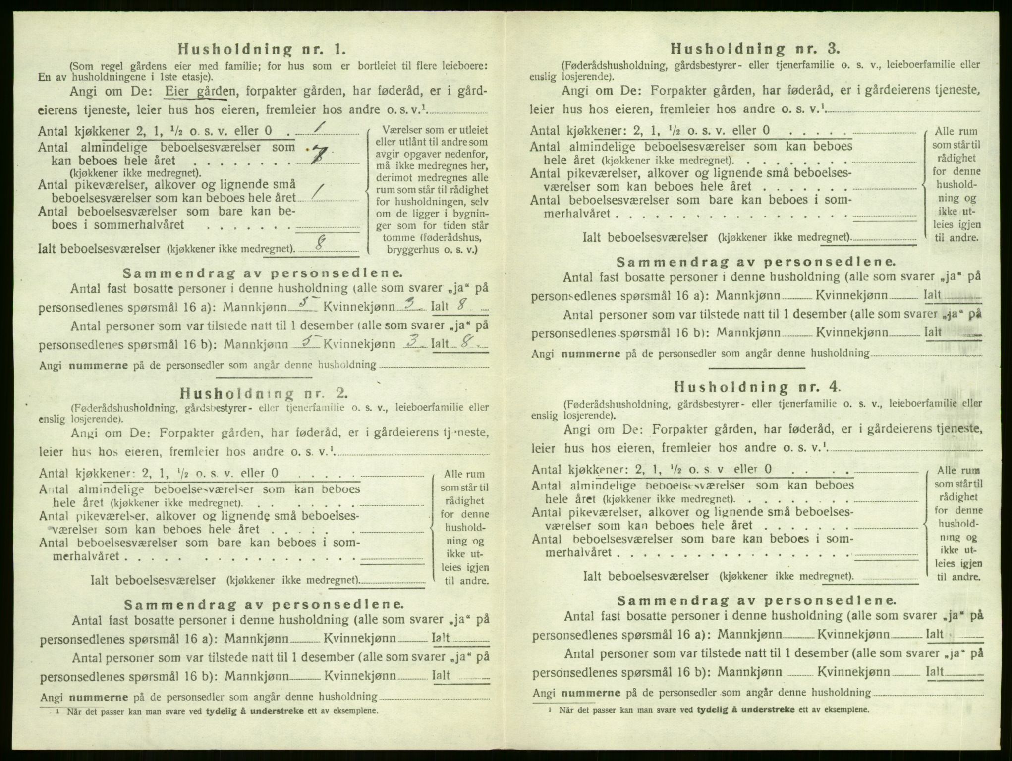 SAKO, 1920 census for Sandeherred, 1920, p. 1135