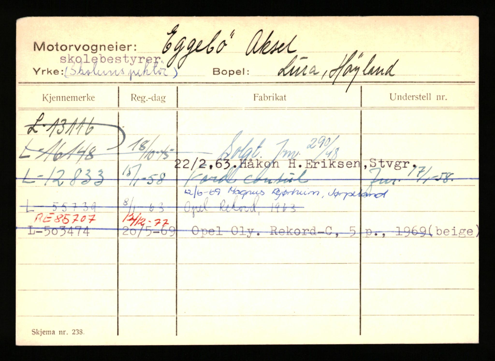 Stavanger trafikkstasjon, AV/SAST-A-101942/0/H/L0007: Egerøy - Eppeland, 1930-1971, p. 31