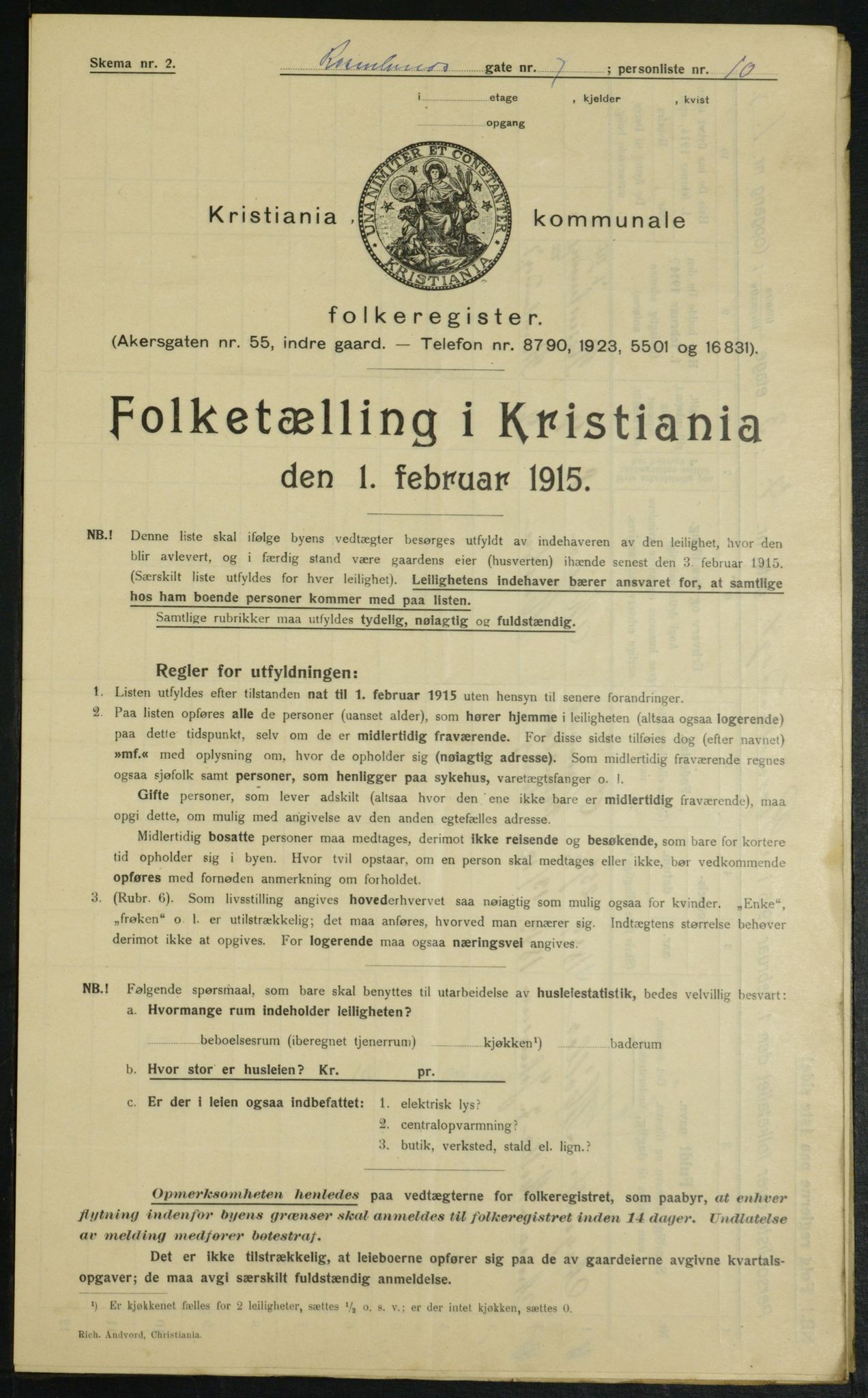 OBA, Municipal Census 1915 for Kristiania, 1915, p. 83725