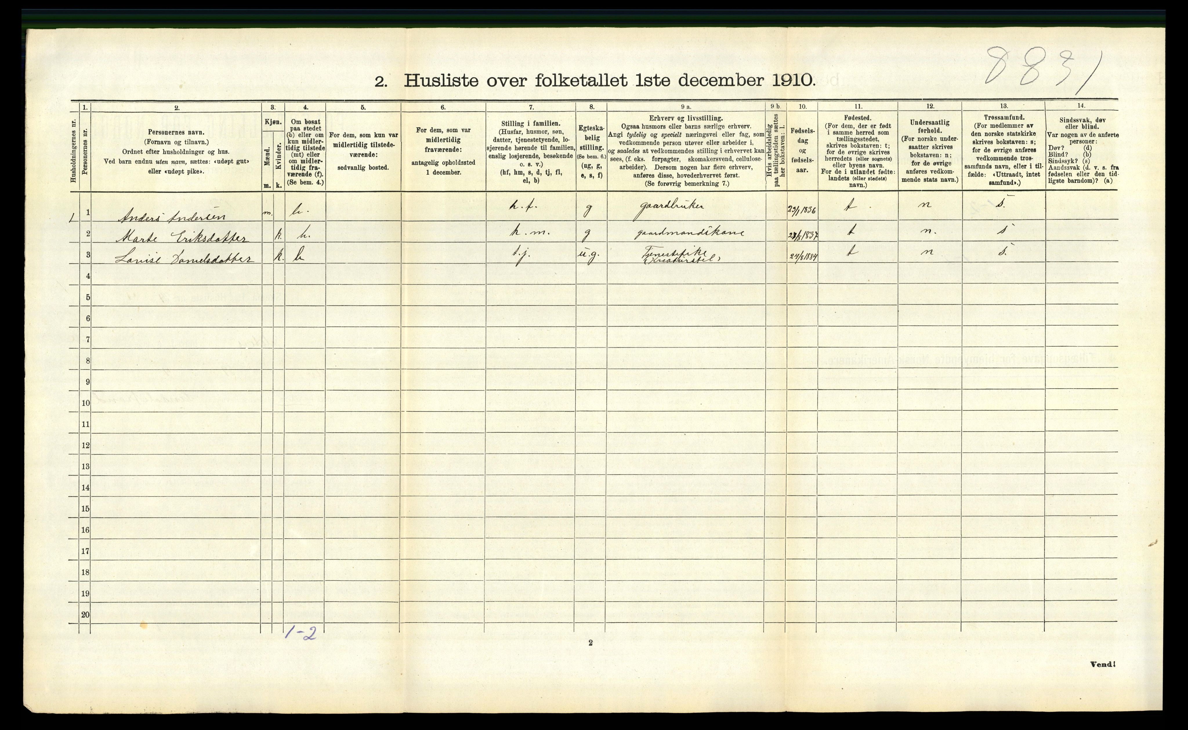 RA, 1910 census for Jølster, 1910, p. 813