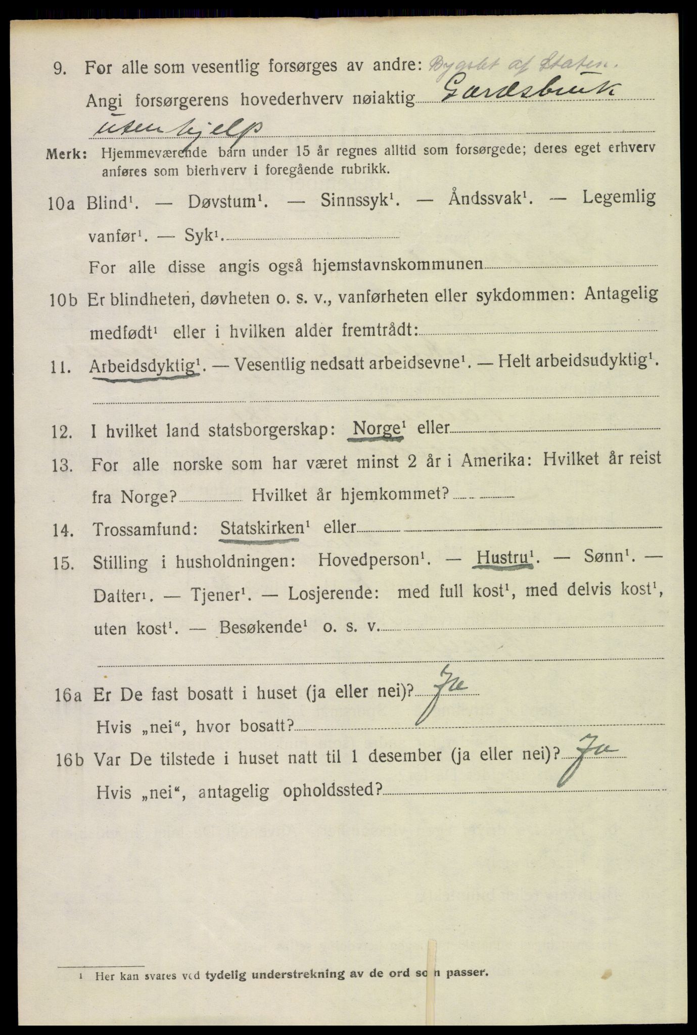 SAH, 1920 census for Engerdal, 1920, p. 1542
