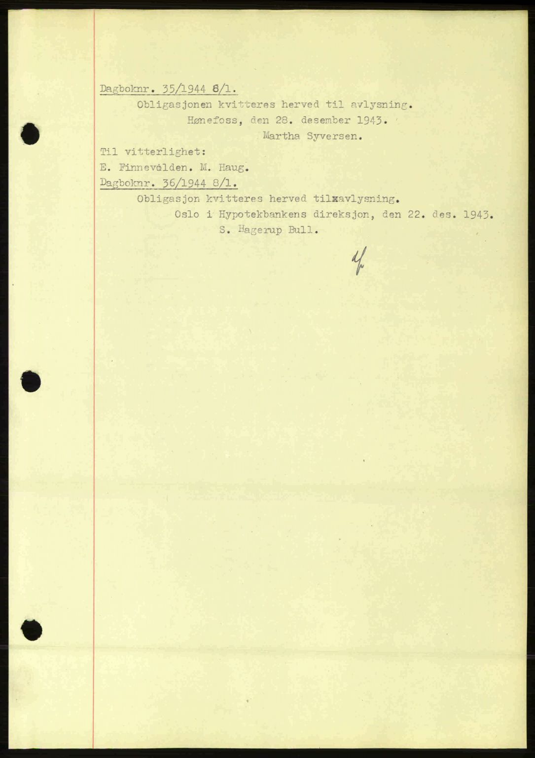 Valdres sorenskriveri, AV/SAH-TING-016/H/Hb/Hbc/L0014: Mortgage book no. B14, 1943-1944, Diary no: : 35/1944