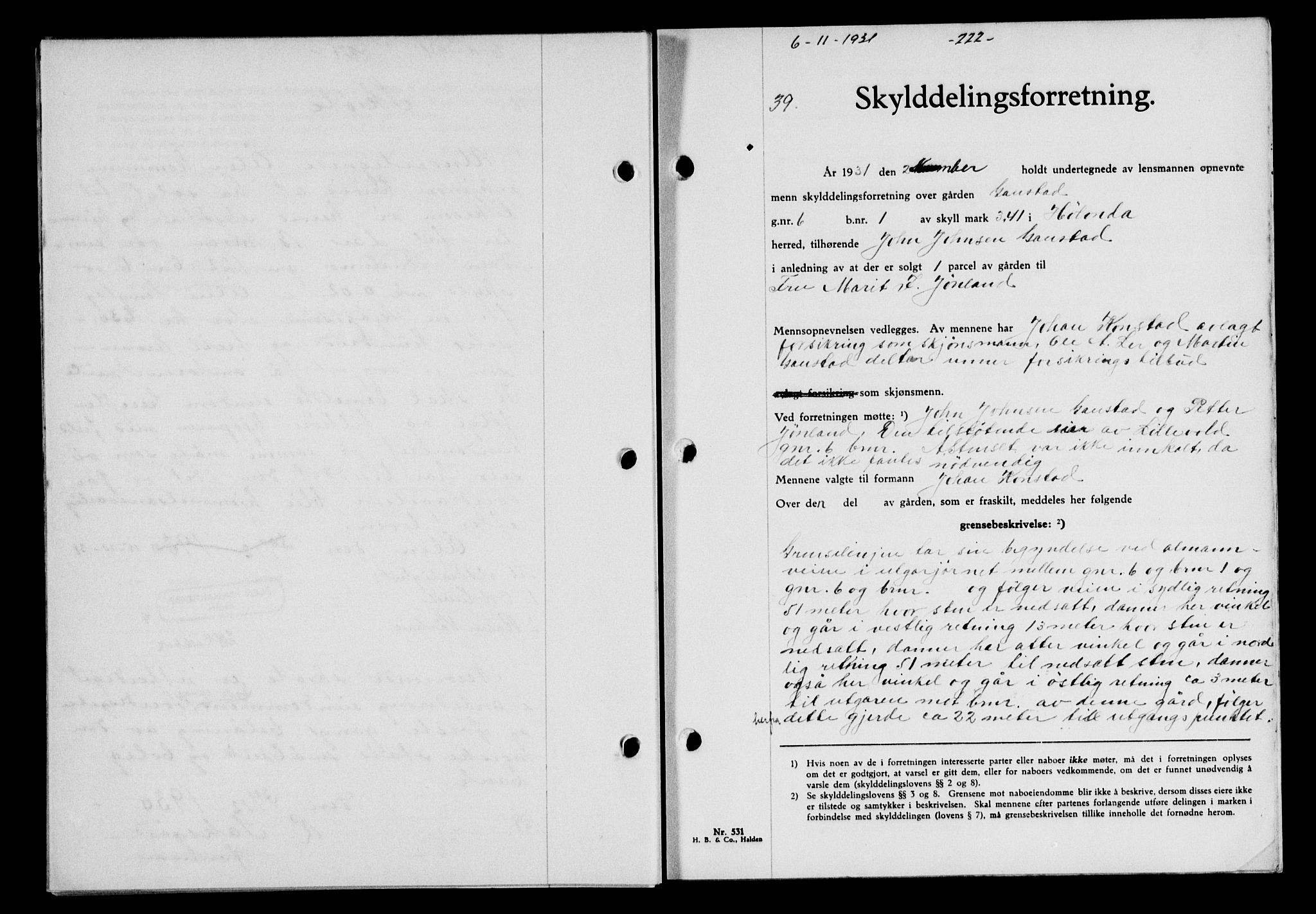 Gauldal sorenskriveri, AV/SAT-A-0014/1/2/2C/L0041: Mortgage book no. 42-43, 1930-1931, Deed date: 06.11.1937