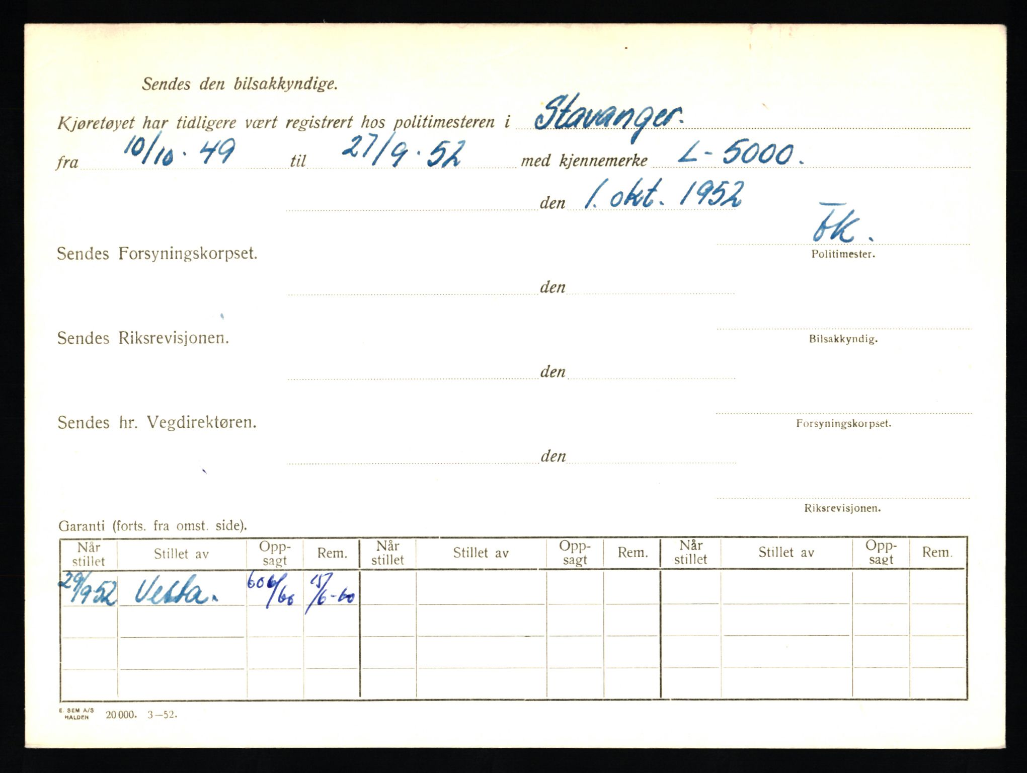 Stavanger trafikkstasjon, AV/SAST-A-101942/0/F/L0014: L-5080 - L-5499, 1930-1971, p. 100