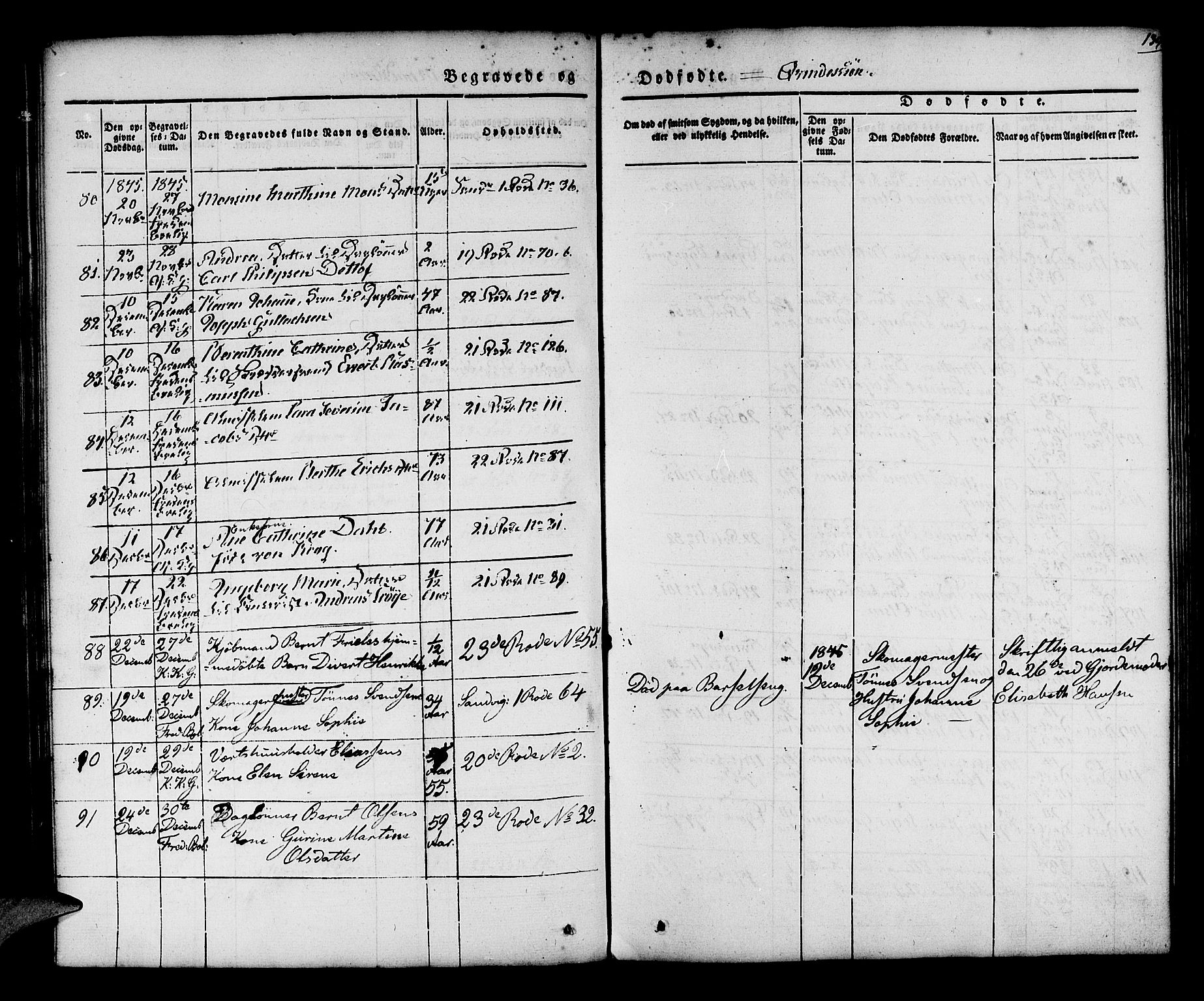 Korskirken sokneprestembete, AV/SAB-A-76101/H/Hab: Parish register (copy) no. E 1, 1837-1851, p. 139