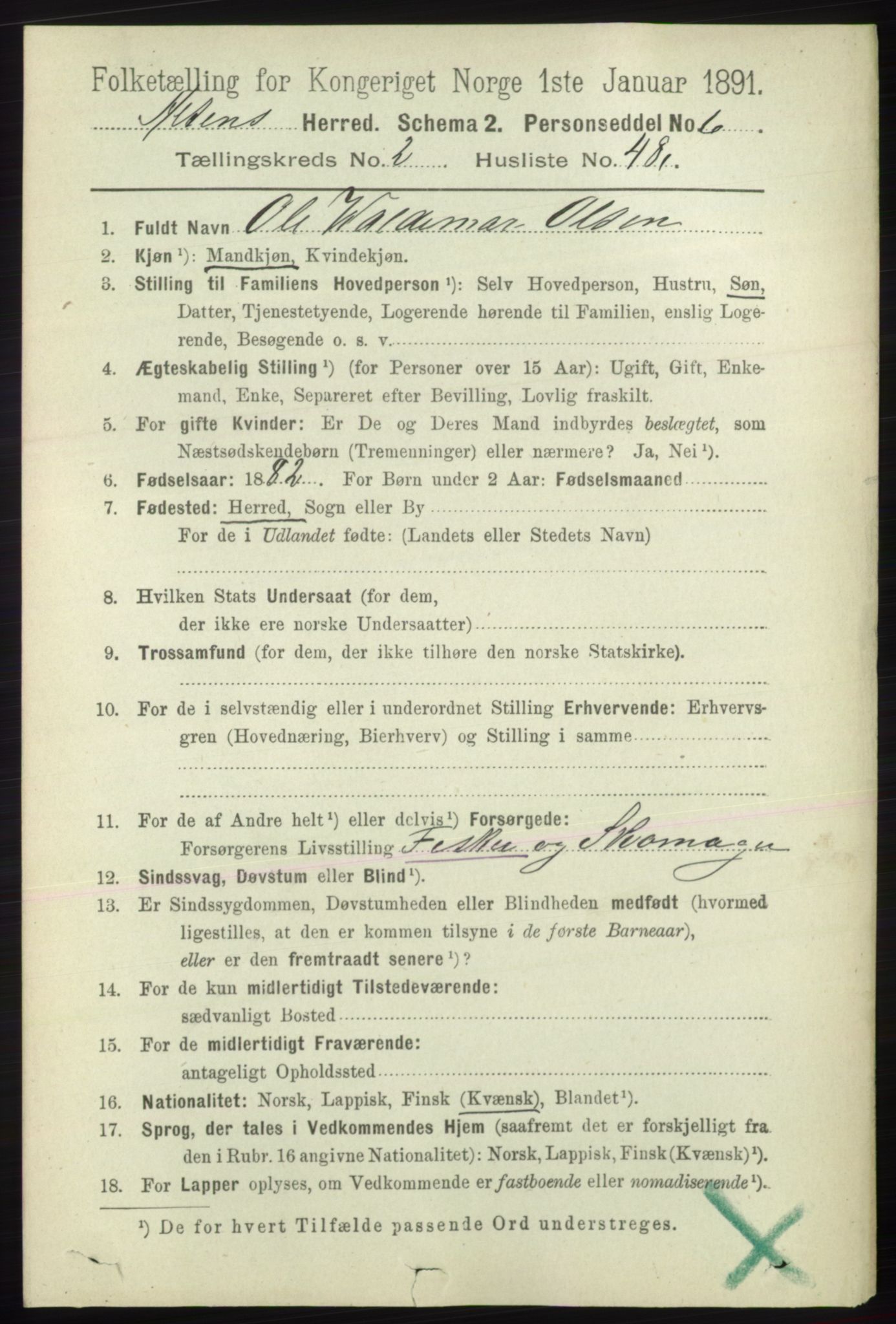 RA, 1891 census for 2012 Alta, 1891, p. 751