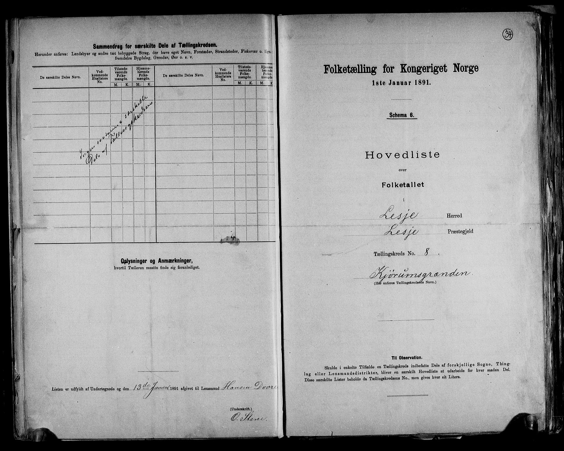 RA, 1891 census for 0512 Lesja, 1891, p. 19
