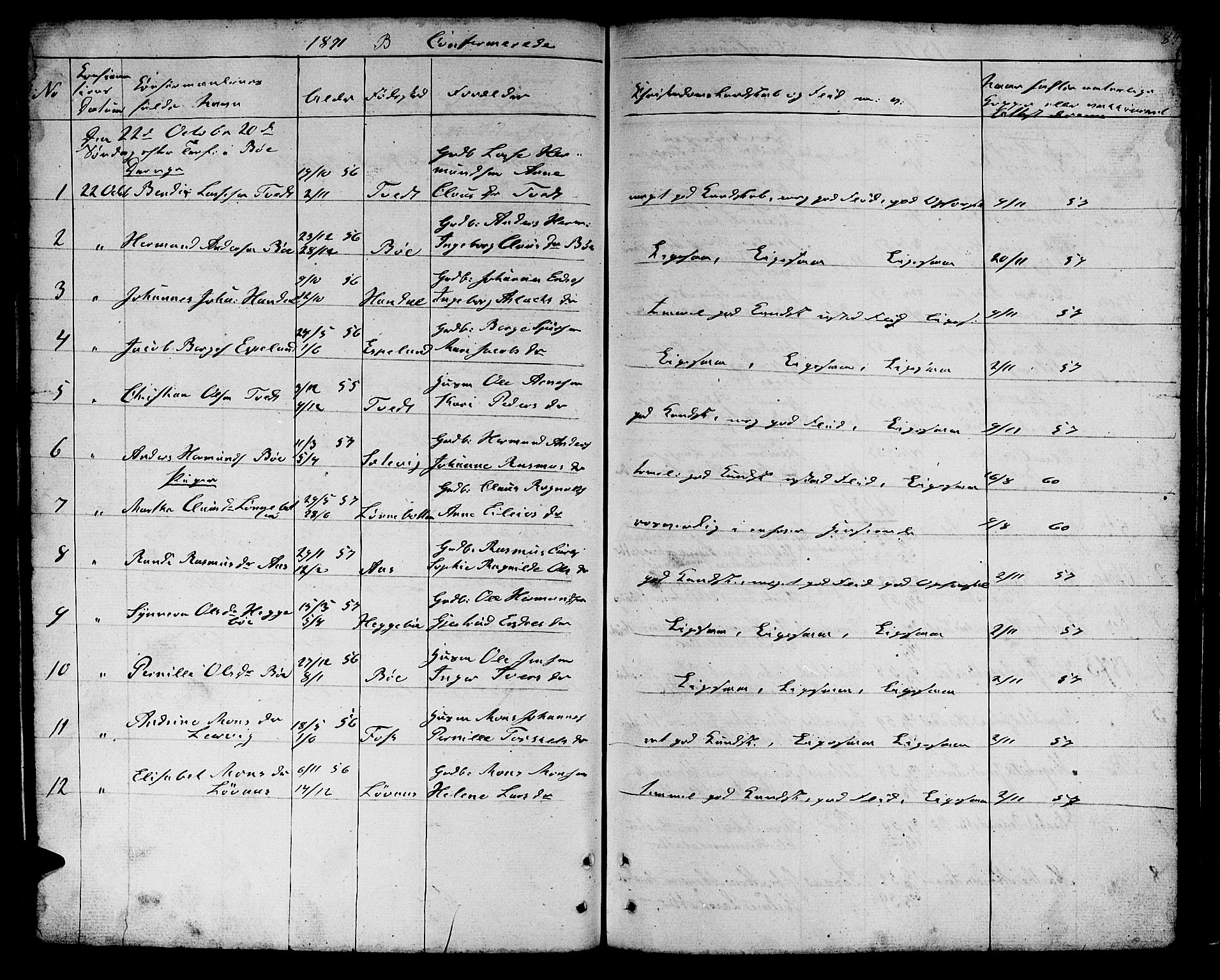 Hyllestad sokneprestembete, SAB/A-80401: Parish register (copy) no. B 1, 1854-1889, p. 84