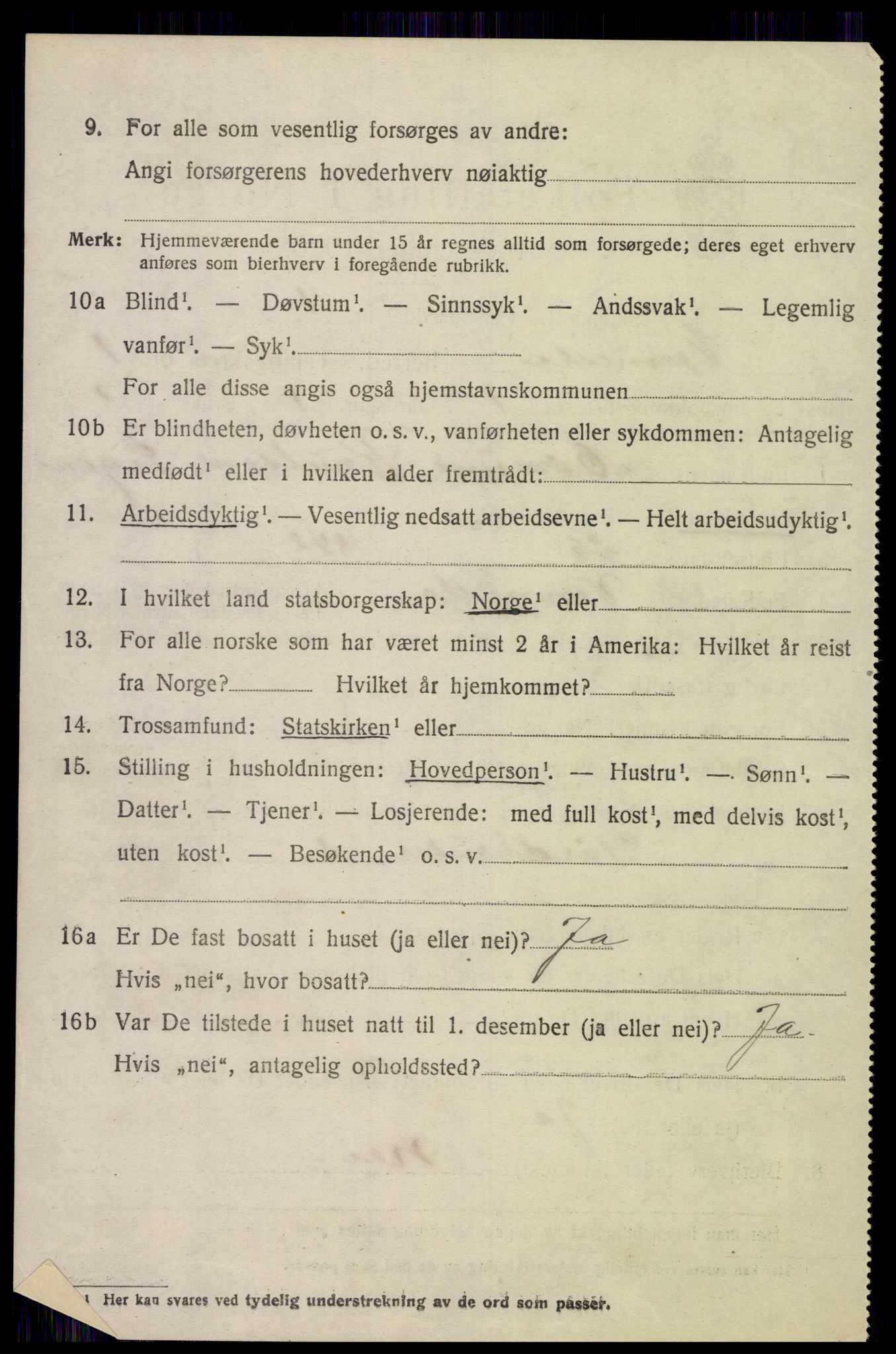 SAK, 1920 census for Vennesla, 1920, p. 941