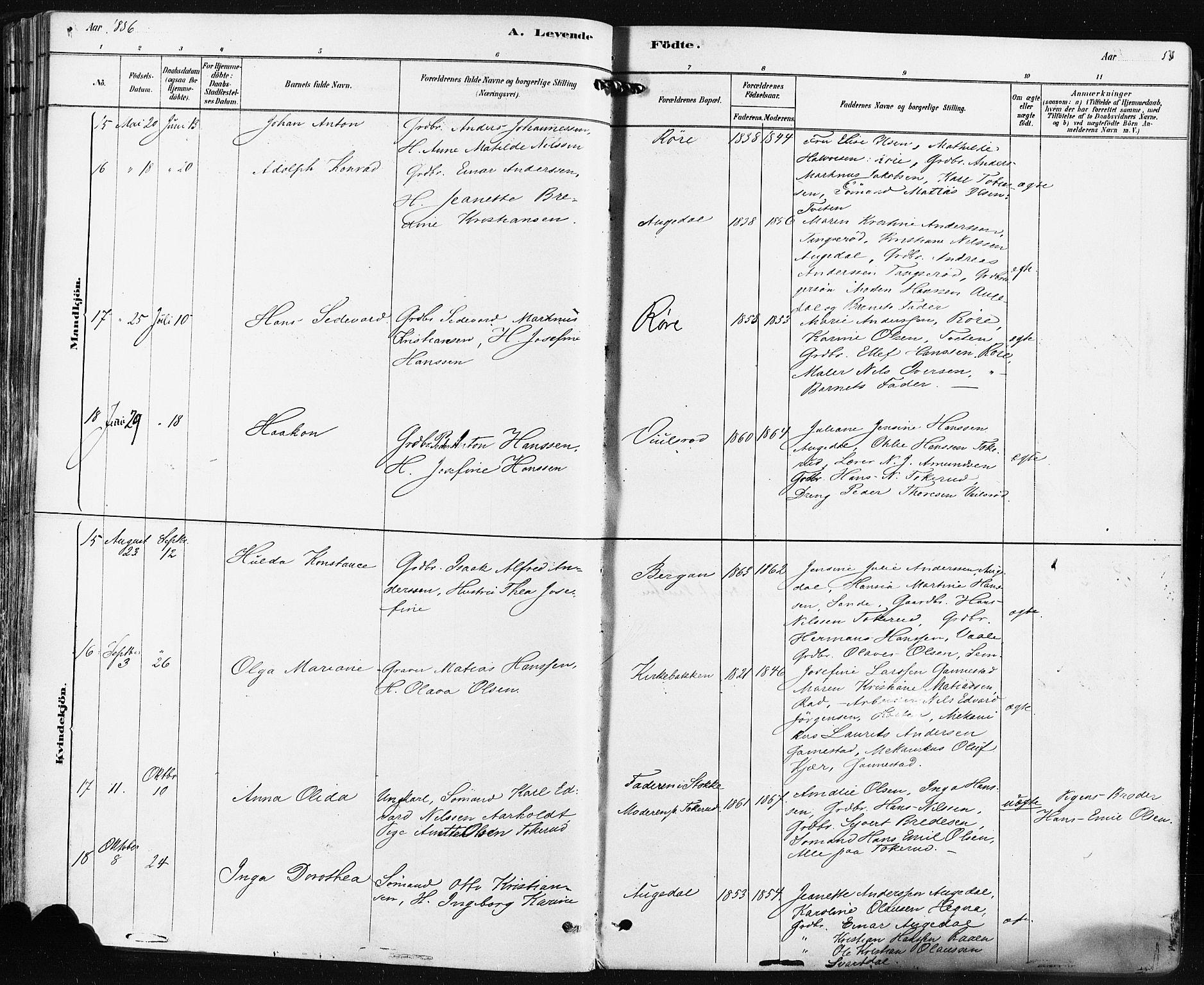 Borre kirkebøker, AV/SAKO-A-338/F/Fa/L0009: Parish register (official) no. I 9, 1878-1896, p. 53