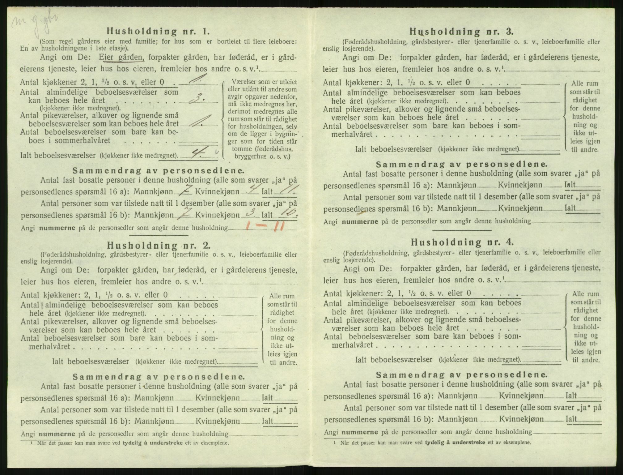 SAT, 1920 census for Hareid, 1920, p. 406