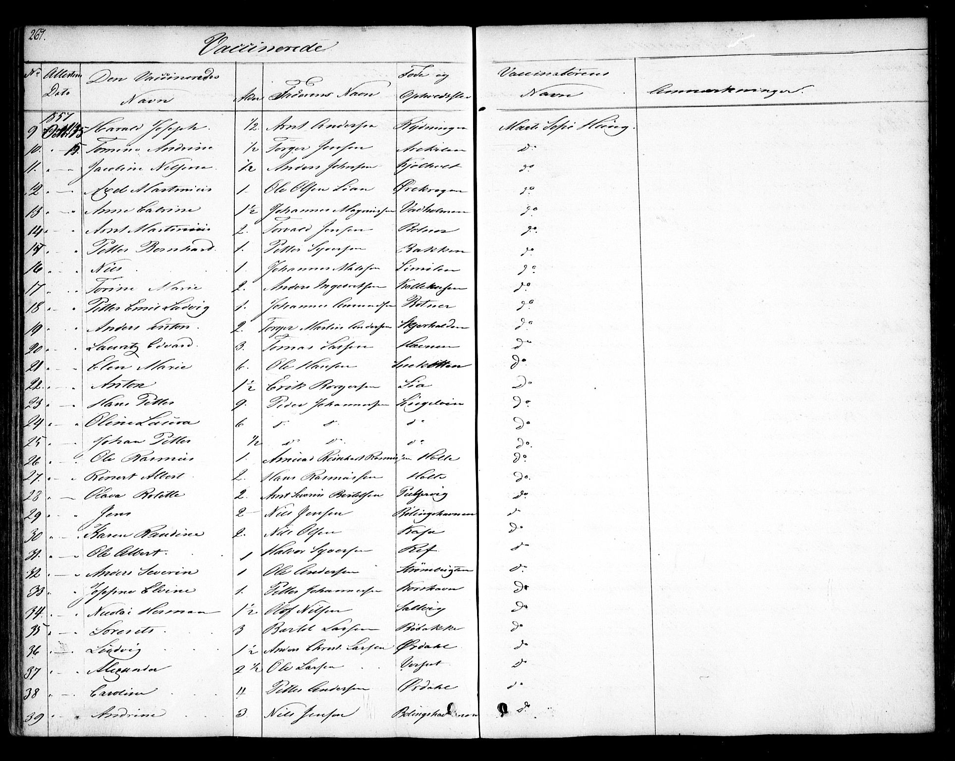 Hvaler prestekontor Kirkebøker, SAO/A-2001/F/Fa/L0006: Parish register (official) no. I 6, 1846-1863, p. 267