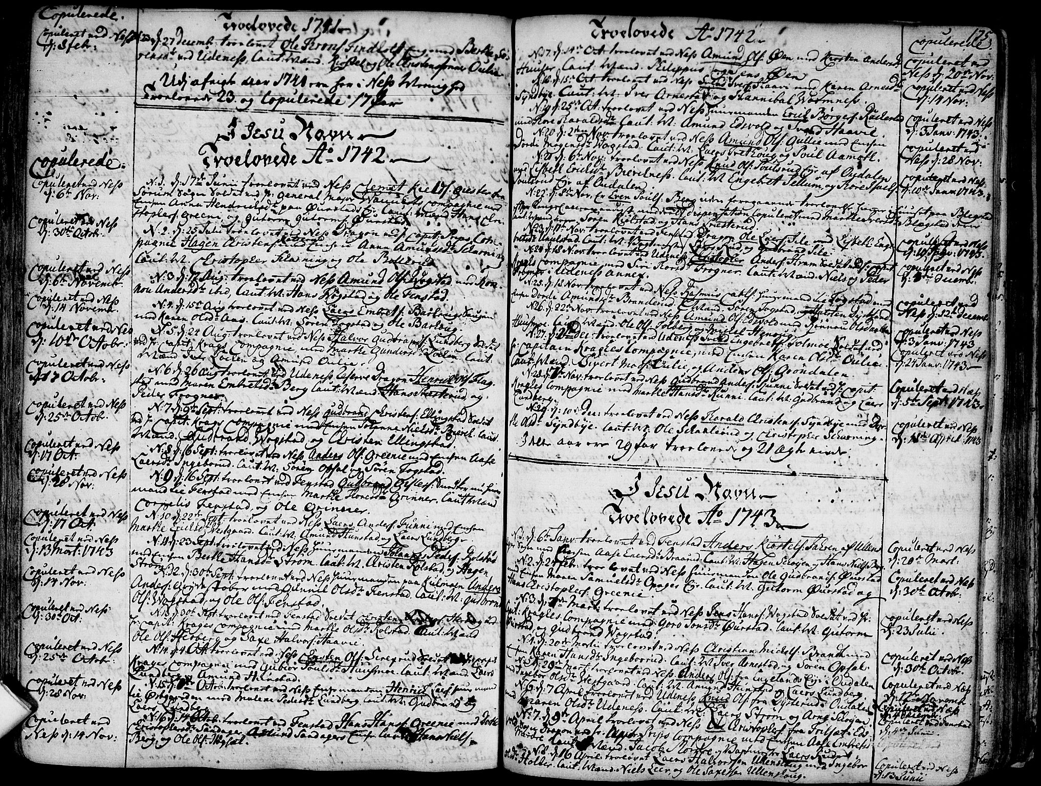 Nes prestekontor Kirkebøker, SAO/A-10410/F/Fa/L0003: Parish register (official) no. I 3, 1734-1781, p. 175