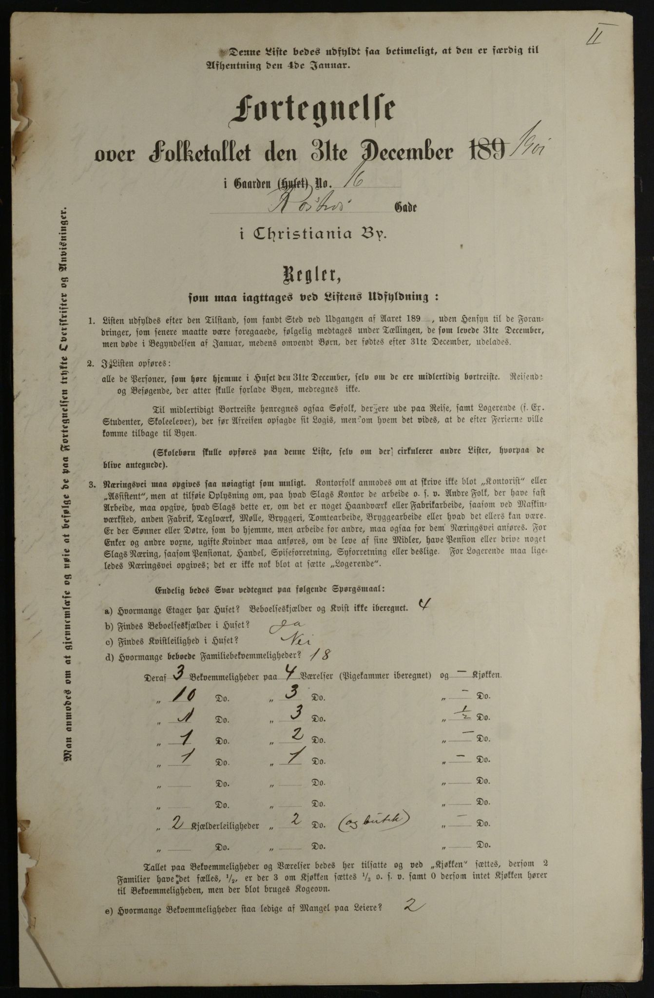 OBA, Municipal Census 1901 for Kristiania, 1901, p. 12969