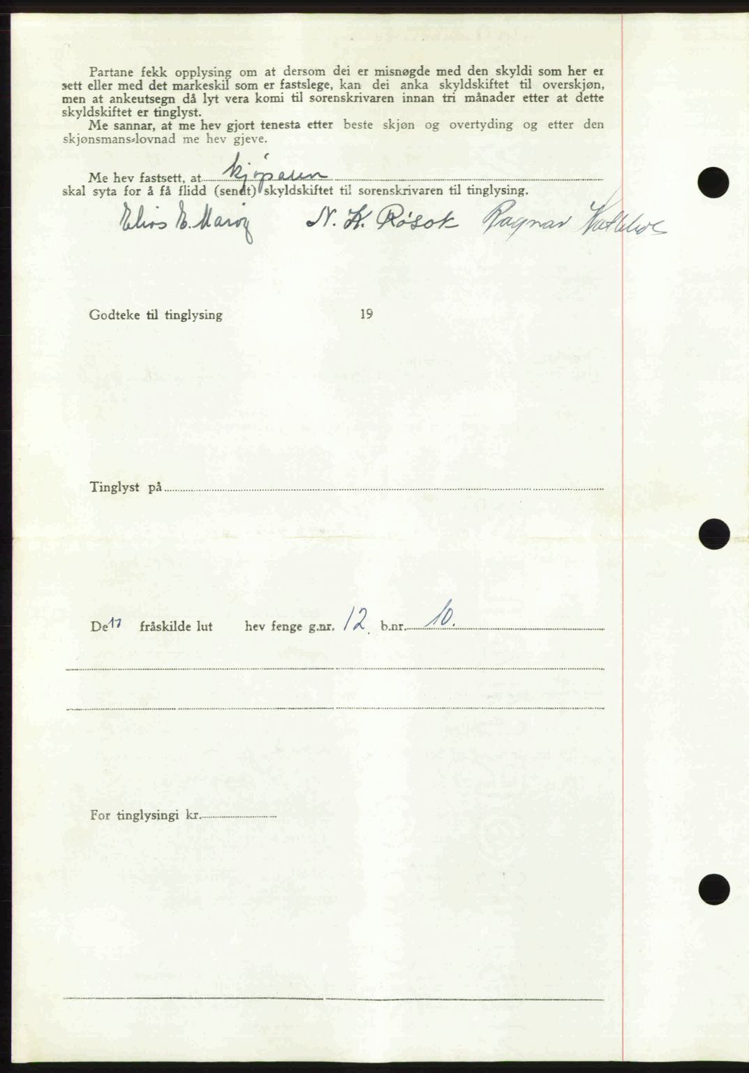 Romsdal sorenskriveri, AV/SAT-A-4149/1/2/2C: Mortgage book no. A31, 1949-1949, Diary no: : 2637/1949