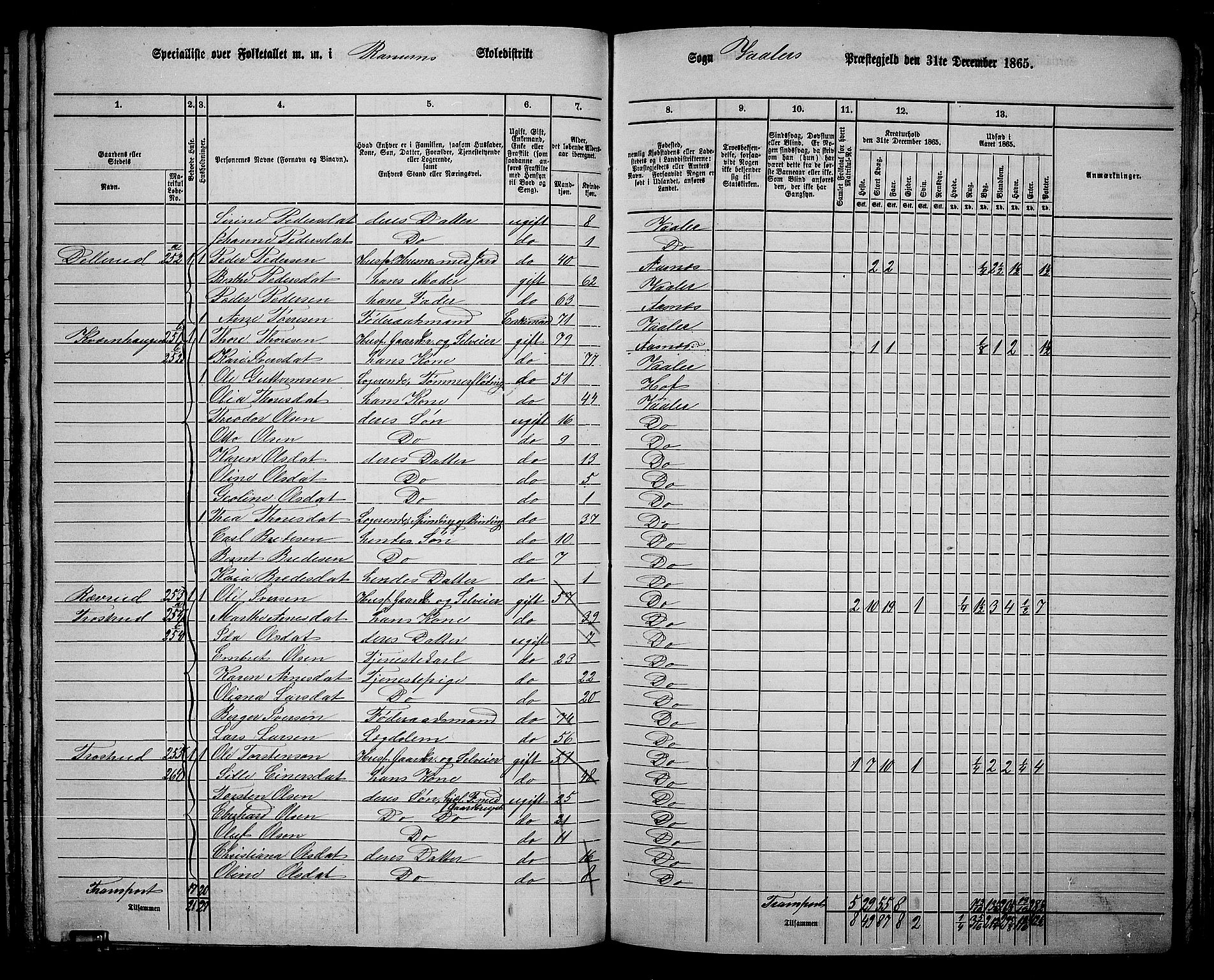 RA, 1865 census for Våler, 1865, p. 115