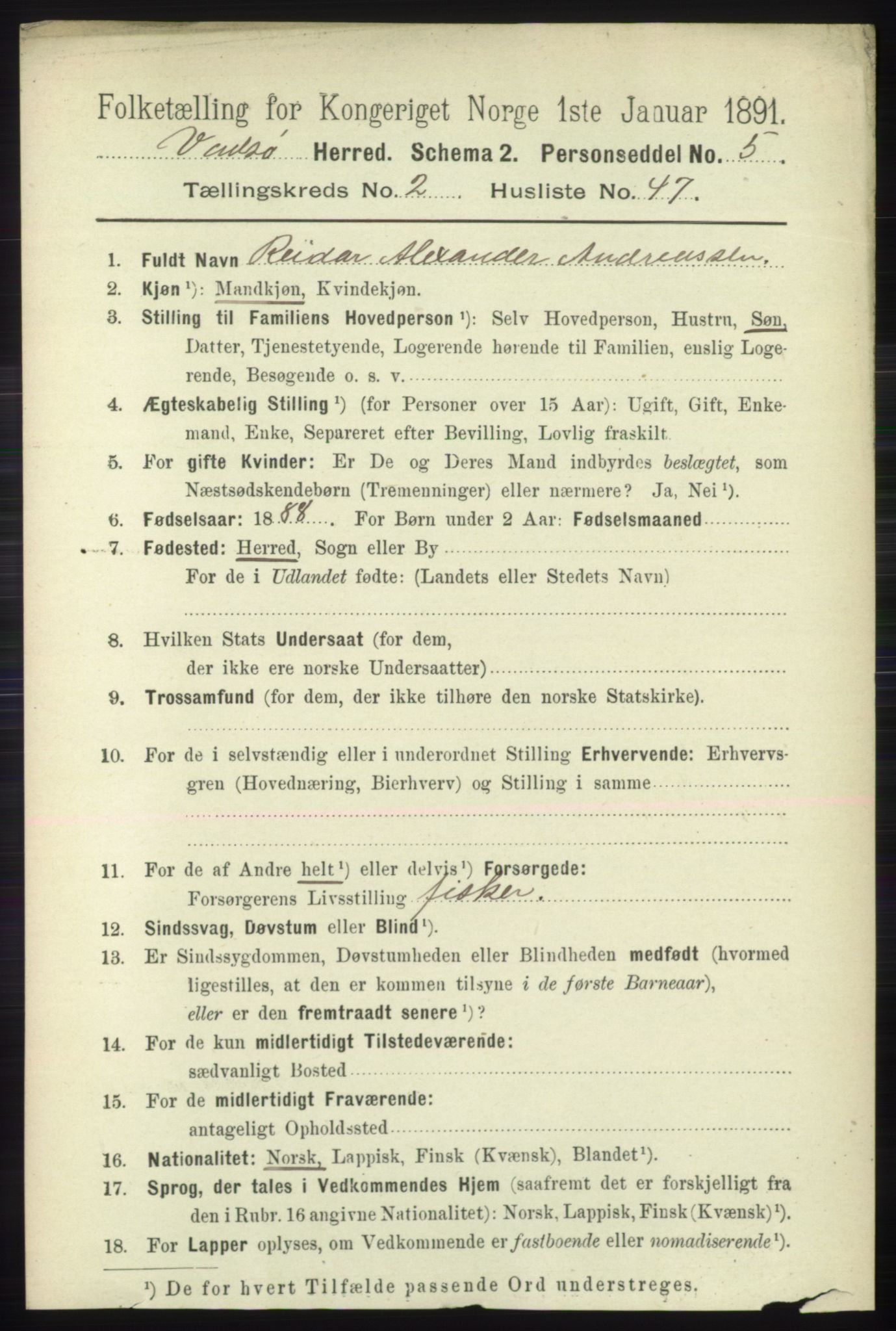 RA, 1891 census for 2029 Vadsø, 1891, p. 759