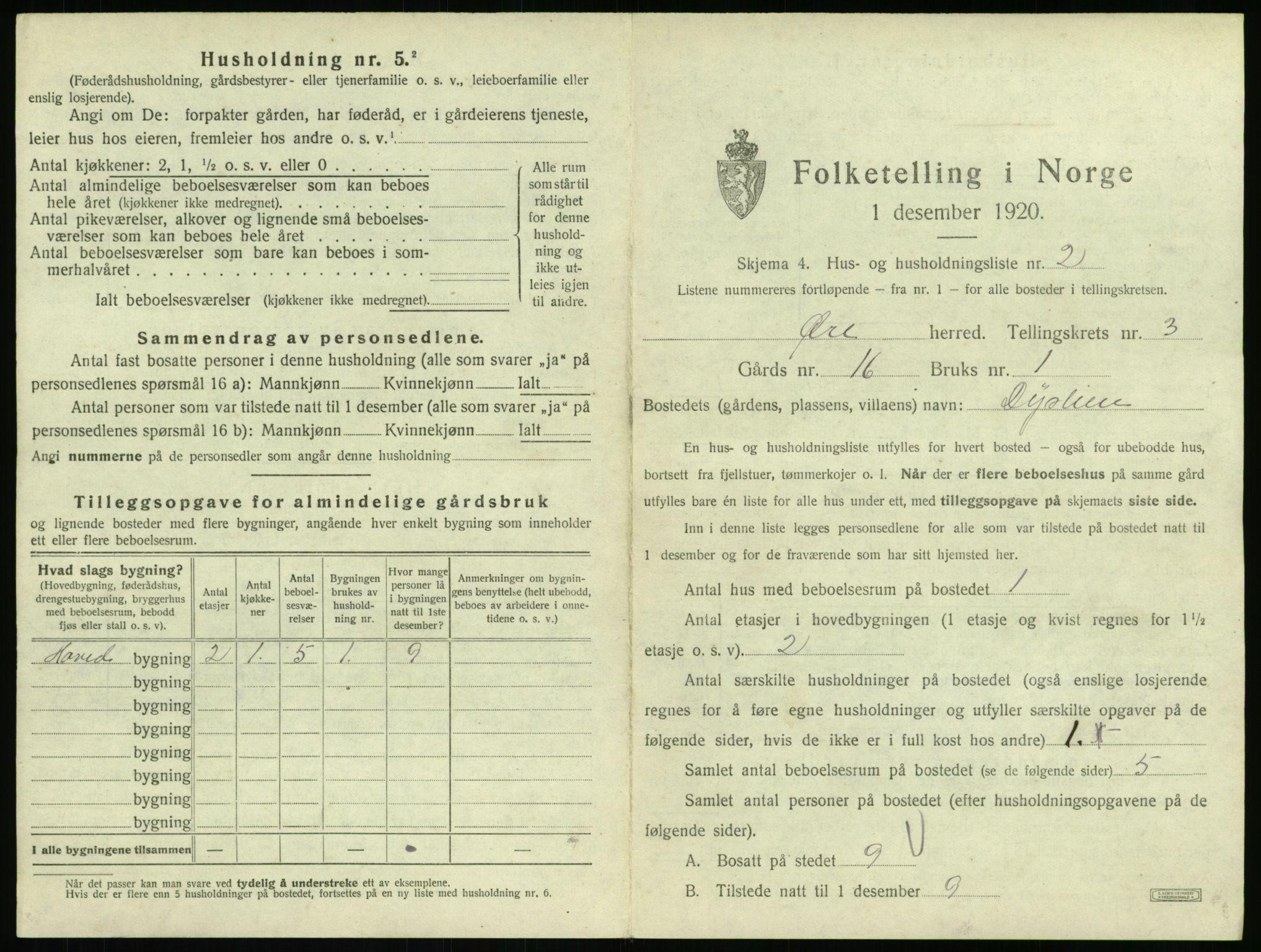 SAT, 1920 census for Øre, 1920, p. 203