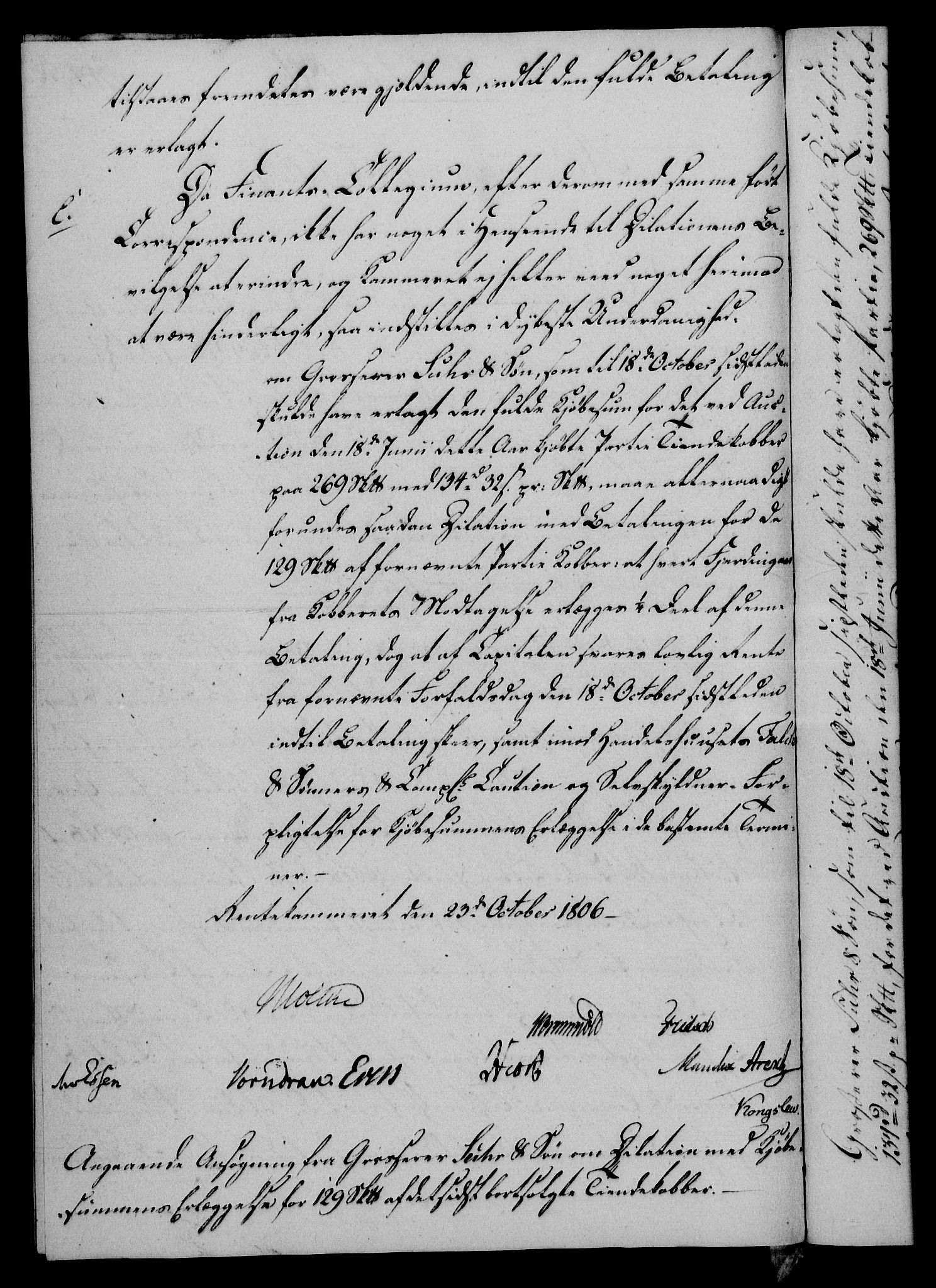 Rentekammeret, Renteskriverkontorene, AV/RA-EA-3115/M/Mf/Mfb/L0007: Relasjons- og resolusjonsprotokoll med register (merket RK 54.13), 1805-1806