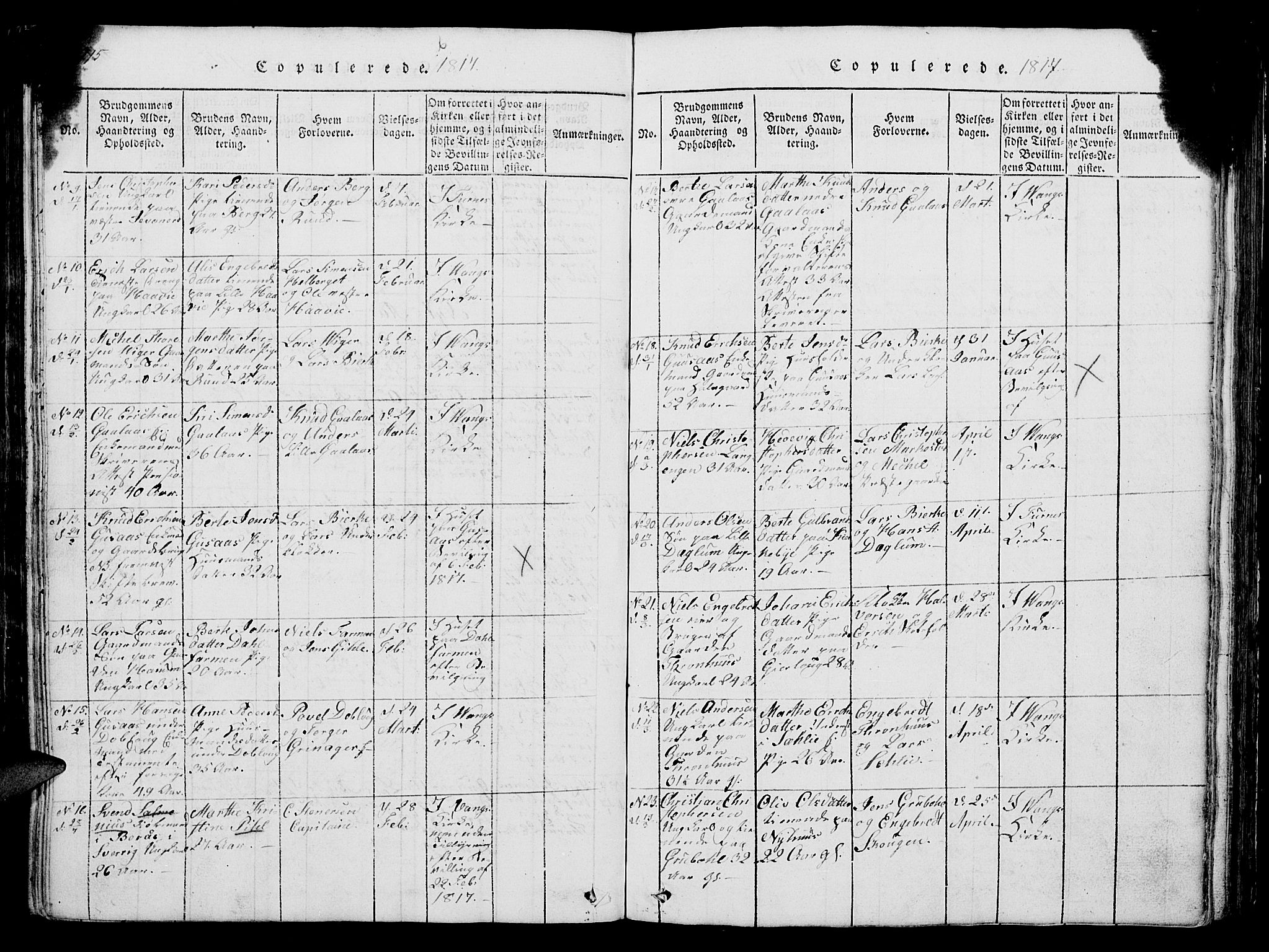 Vang prestekontor, Hedmark, AV/SAH-PREST-008/H/Ha/Hab/L0004: Parish register (copy) no. 4, 1813-1827, p. 415-416