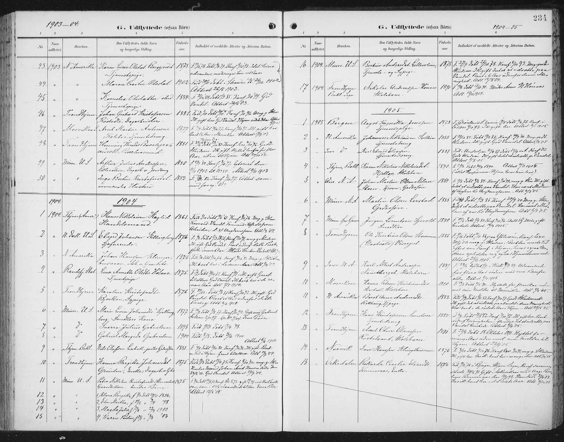 Ministerialprotokoller, klokkerbøker og fødselsregistre - Nord-Trøndelag, SAT/A-1458/701/L0011: Parish register (official) no. 701A11, 1899-1915, p. 234