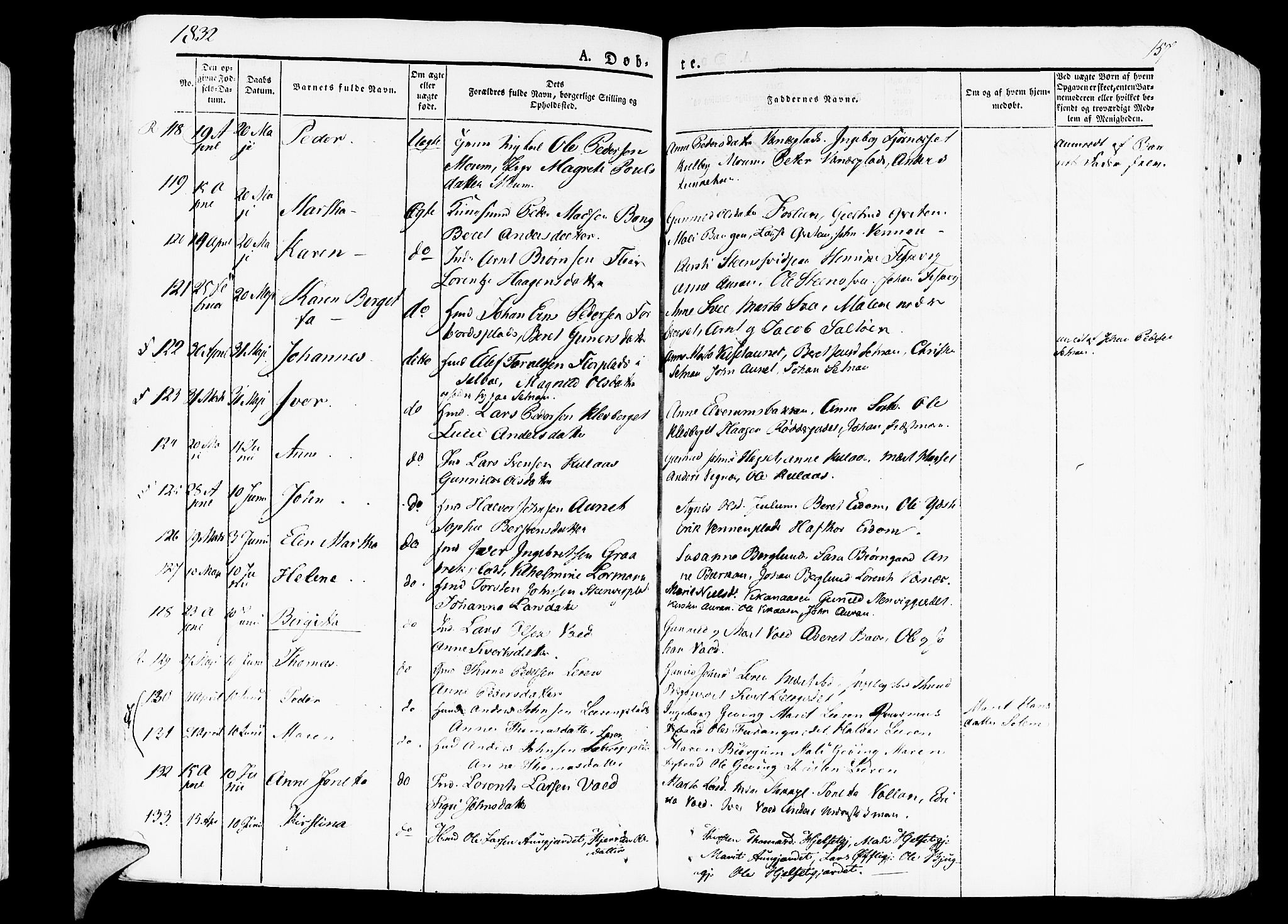 Ministerialprotokoller, klokkerbøker og fødselsregistre - Nord-Trøndelag, SAT/A-1458/709/L0070: Parish register (official) no. 709A10, 1820-1832, p. 157