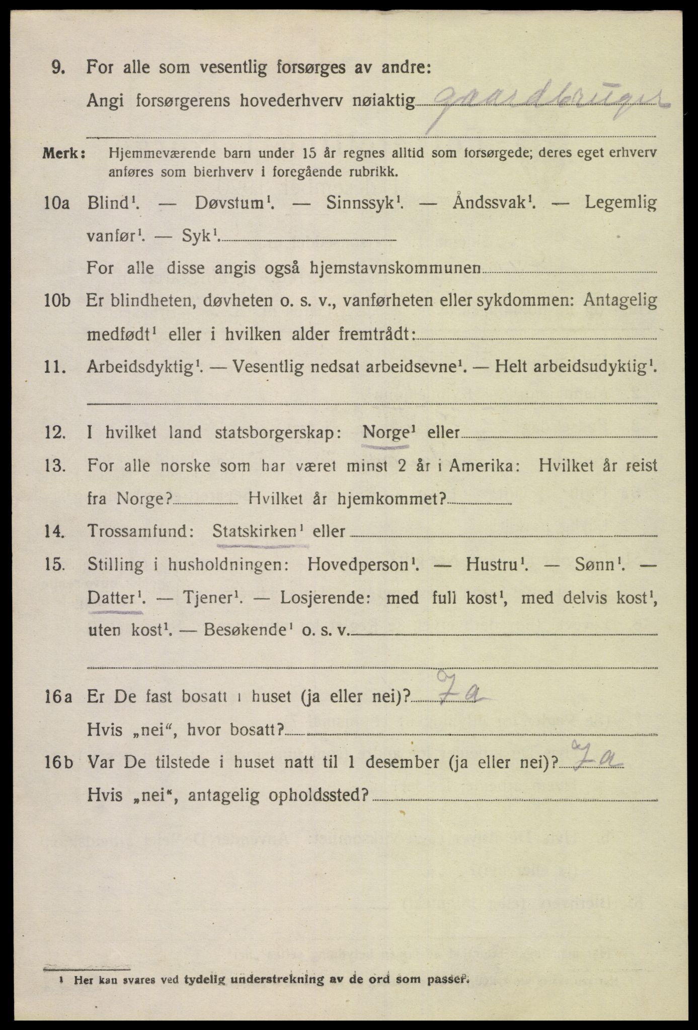 SAK, 1920 census for Greipstad, 1920, p. 2053