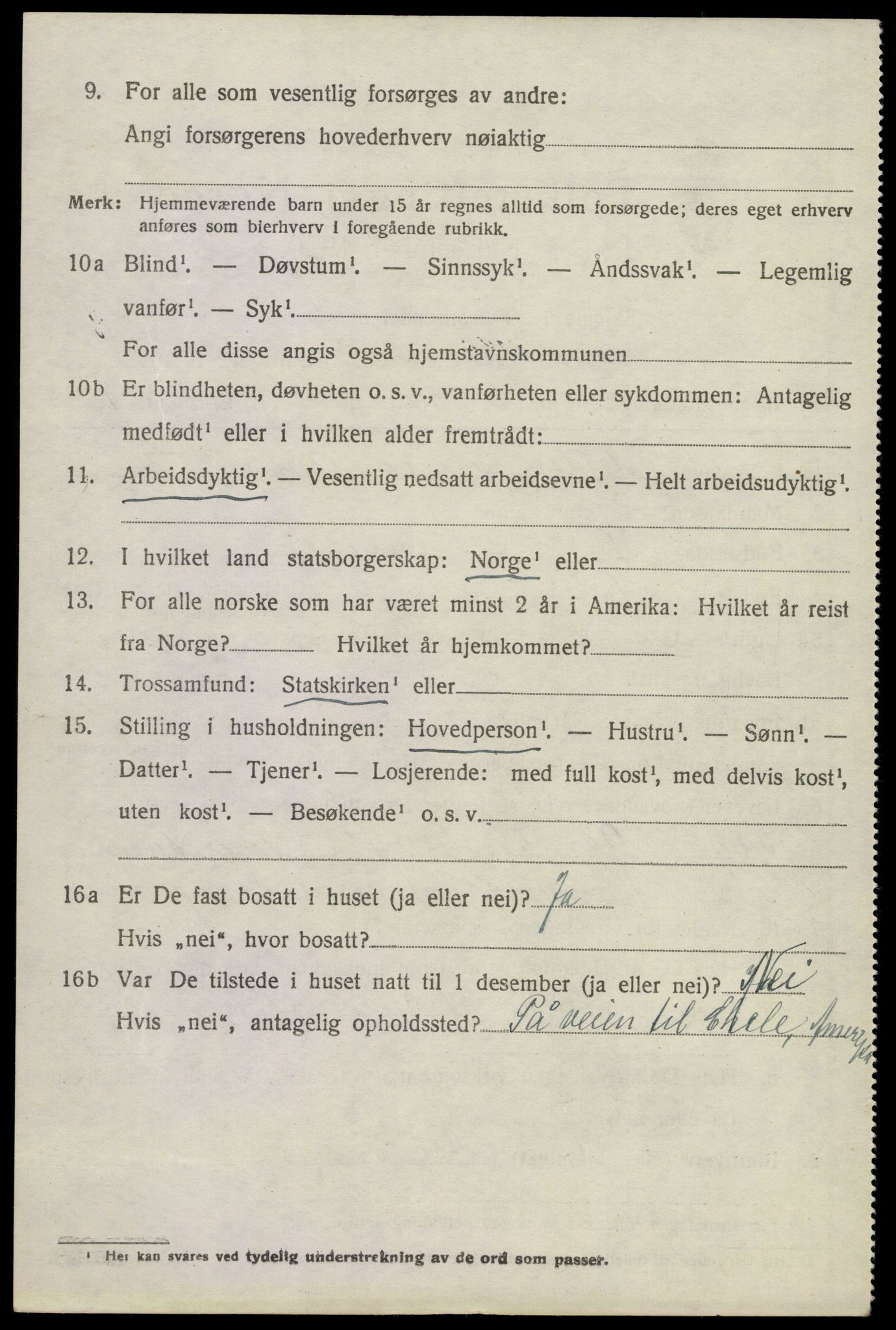 SAKO, 1920 census for Sandeherred, 1920, p. 12719