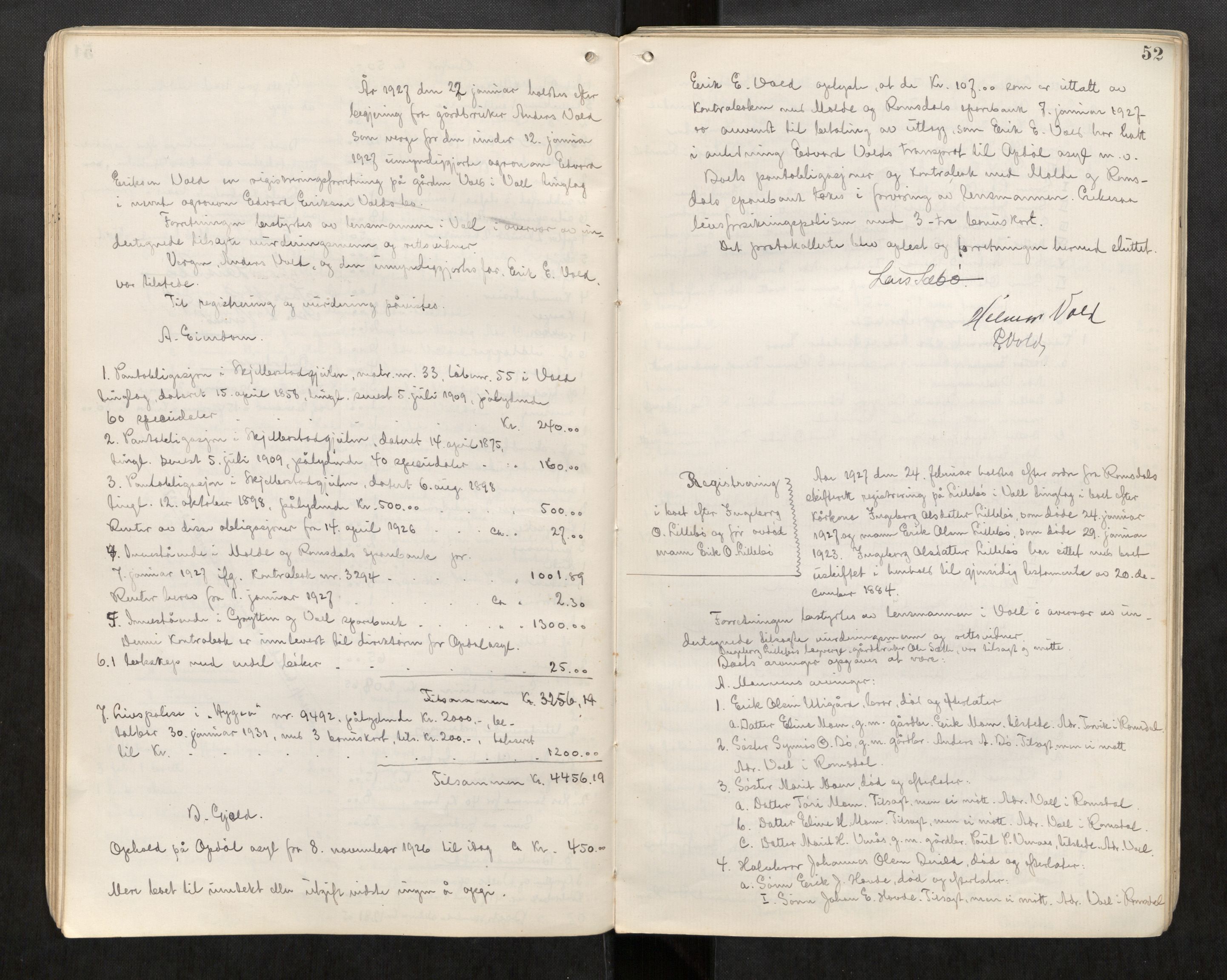 Voll lensmannskontor*, SAT/-, 1918-1949, p. 52