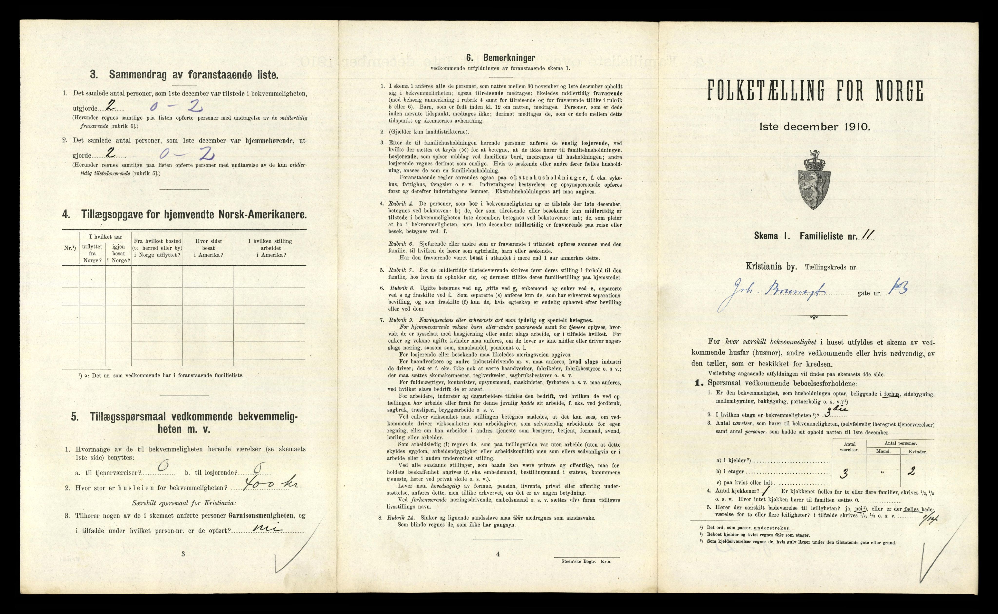 RA, 1910 census for Kristiania, 1910, p. 46237