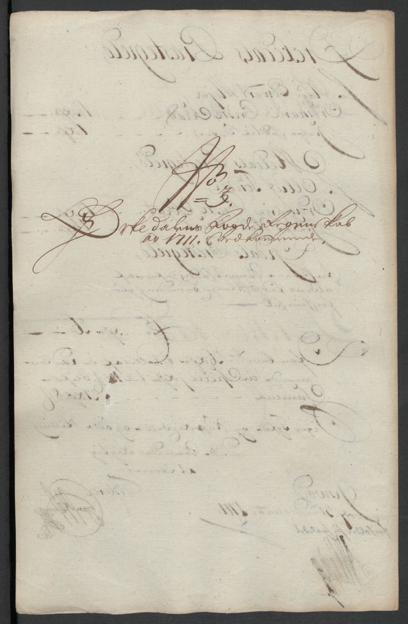 Rentekammeret inntil 1814, Reviderte regnskaper, Fogderegnskap, RA/EA-4092/R60/L3961: Fogderegnskap Orkdal og Gauldal, 1711, p. 119