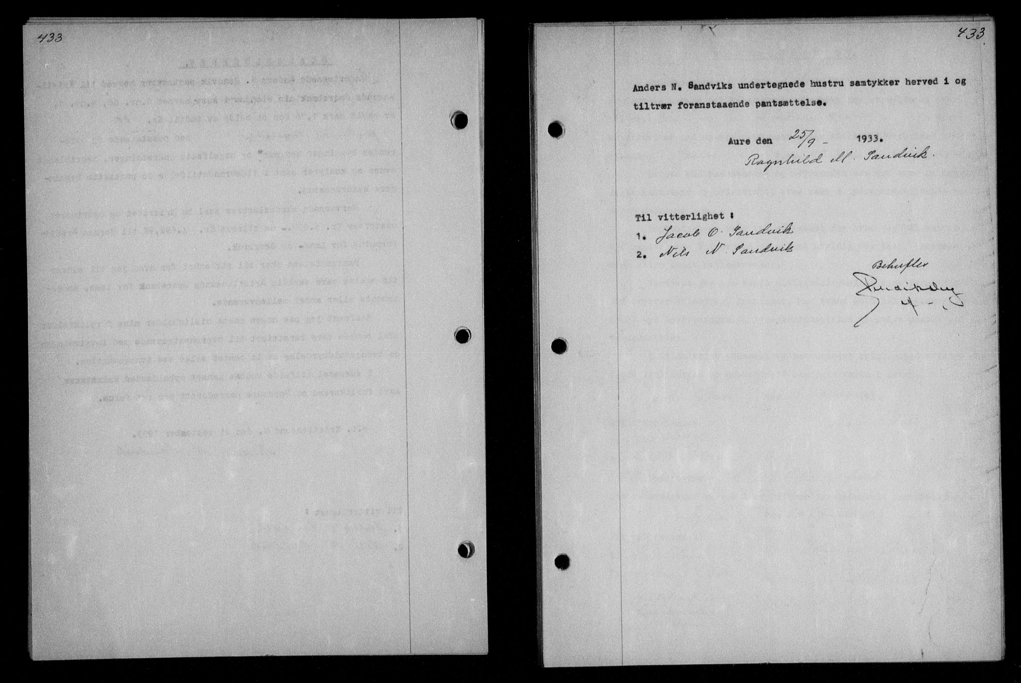 Nordmøre sorenskriveri, AV/SAT-A-4132/1/2/2Ca/L0079: Mortgage book no. 69, 1933-1933, Deed date: 16.10.1933