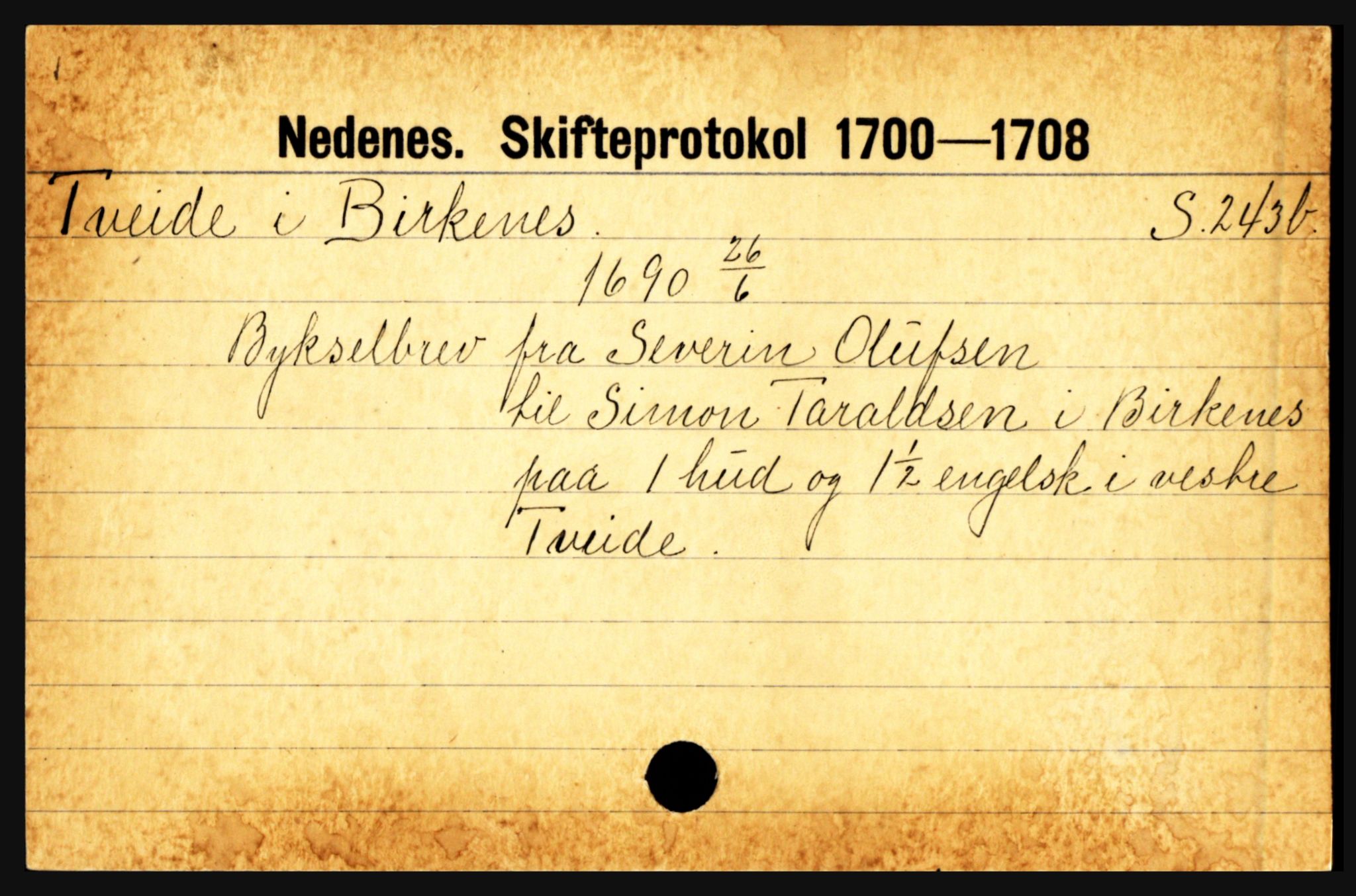 Nedenes sorenskriveri før 1824, AV/SAK-1221-0007/H, p. 31401