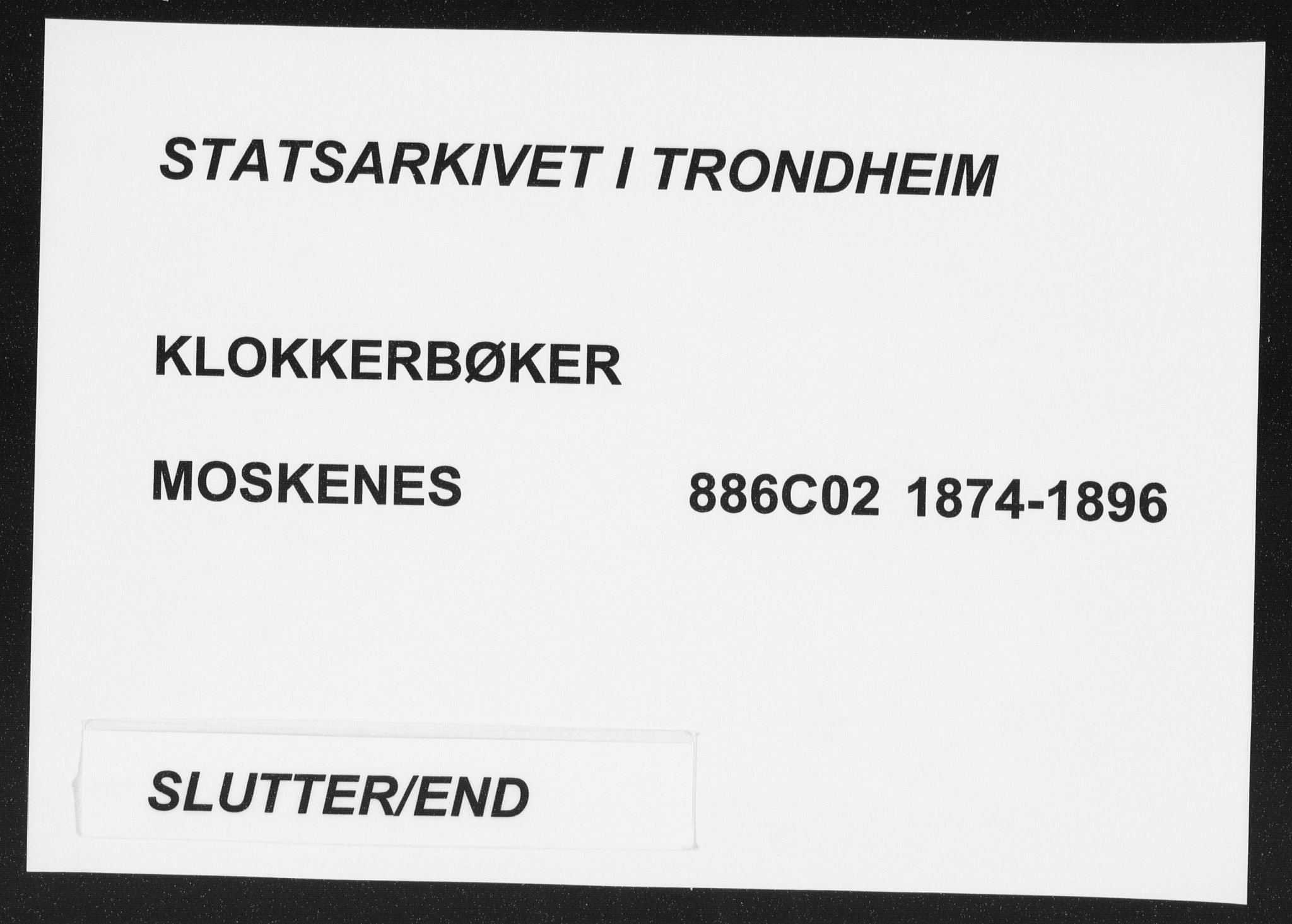 Ministerialprotokoller, klokkerbøker og fødselsregistre - Nordland, AV/SAT-A-1459/886/L1225: Parish register (copy) no. 886C02, 1874-1896