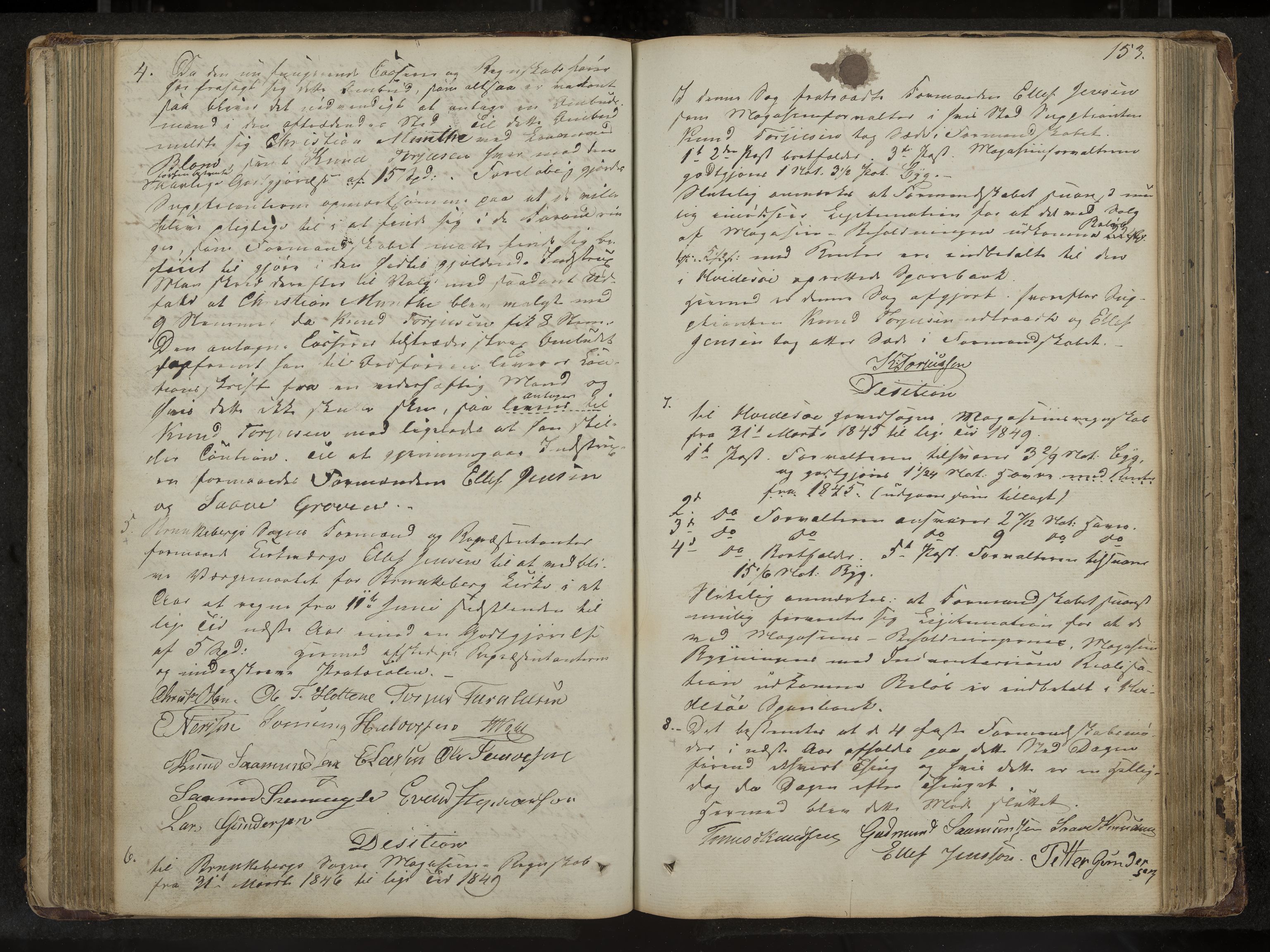 Kviteseid formannskap og sentraladministrasjon, IKAK/0829021/A/Aa/L0001: Møtebok med register, 1837-1866, p. 153