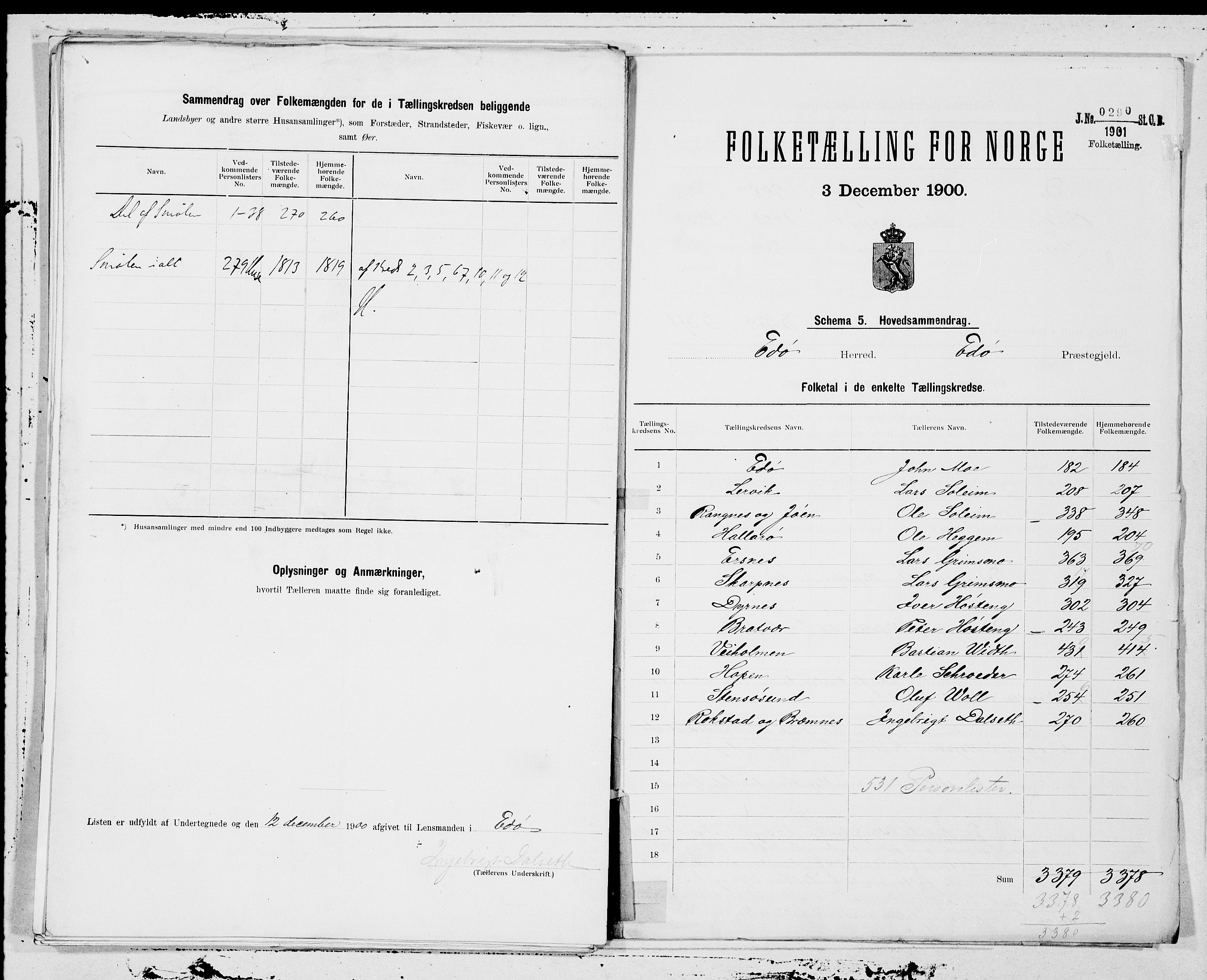 SAT, 1900 census for Edøy, 1900, p. 26