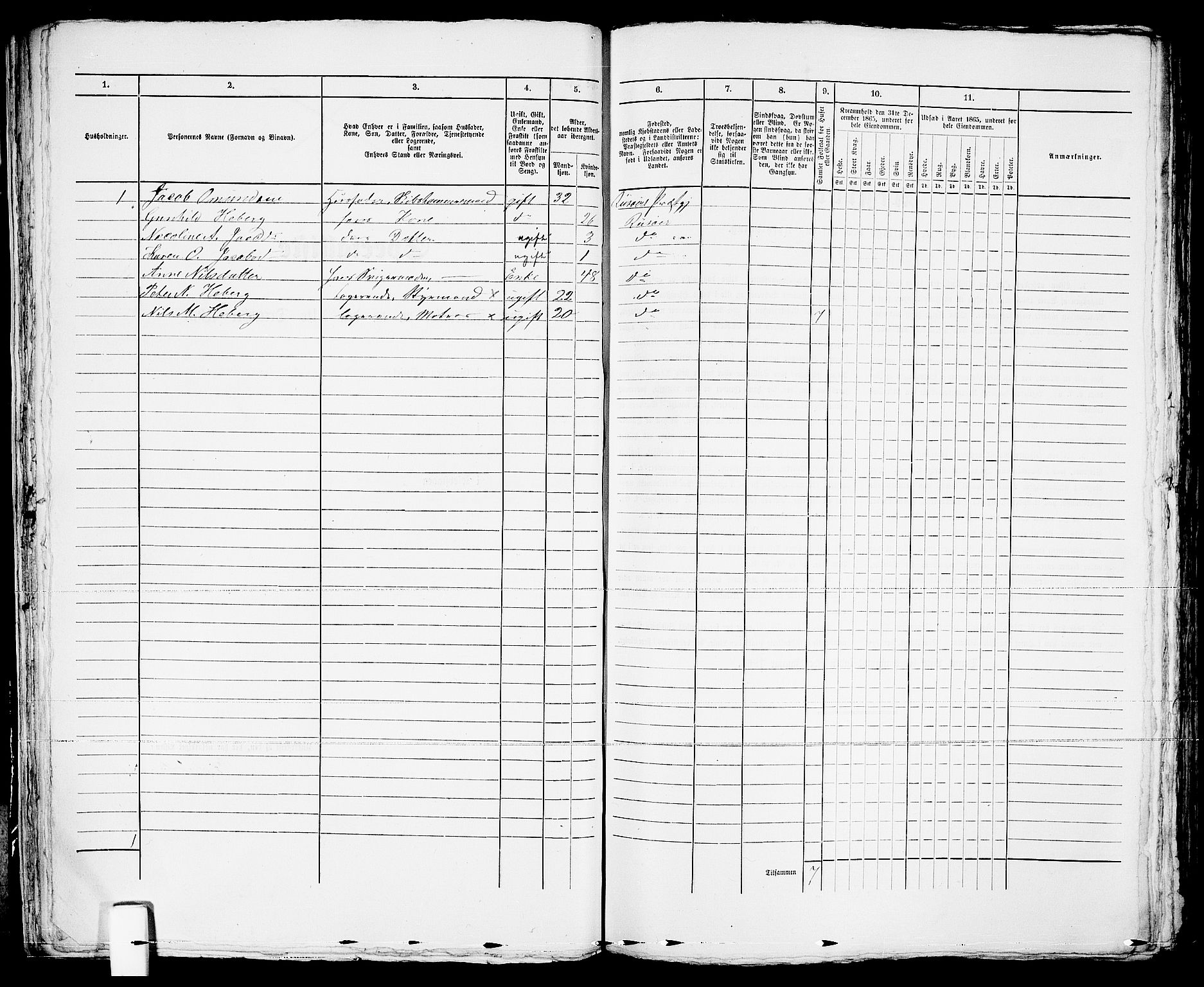 RA, 1865 census for Risør/Risør, 1865, p. 50