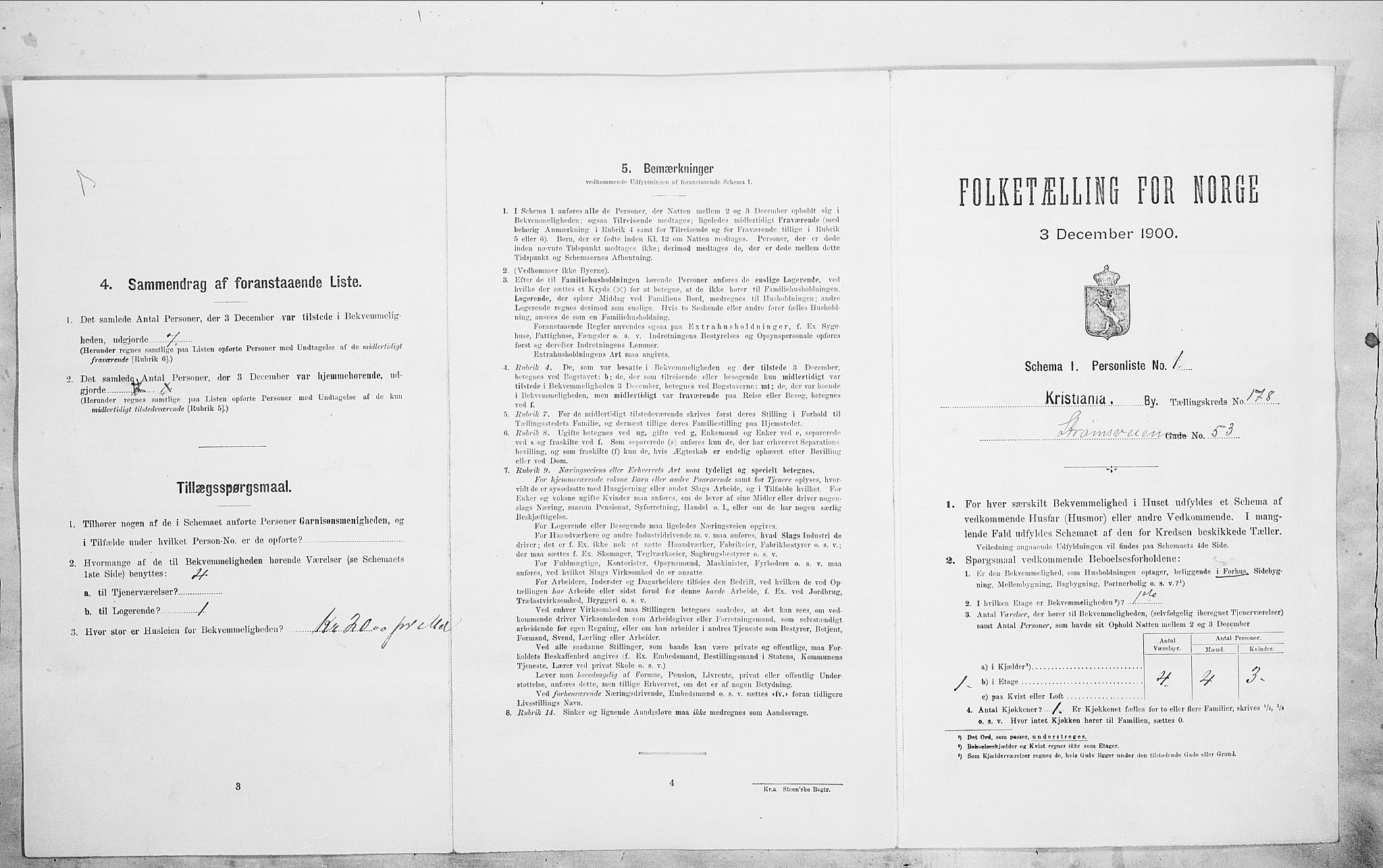 SAO, 1900 census for Kristiania, 1900, p. 93483