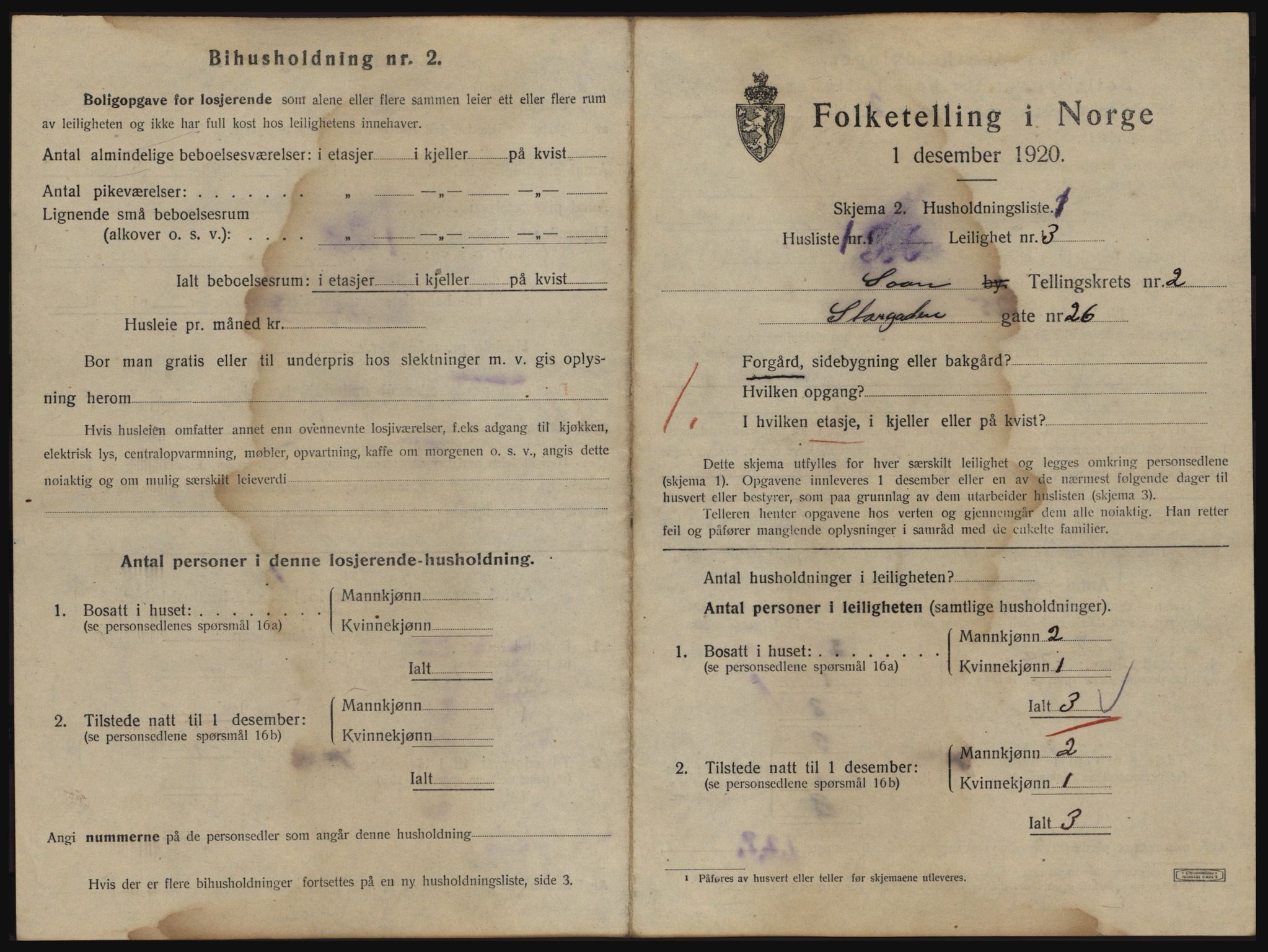 SAO, 1920 census for Son, 1920, p. 400