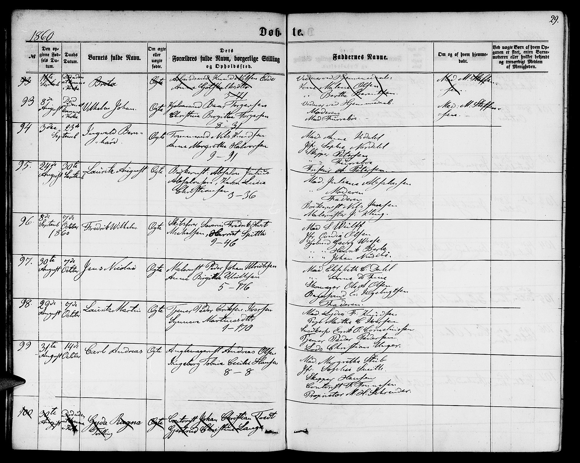 Nykirken Sokneprestembete, AV/SAB-A-77101/H/Hab: Parish register (copy) no. B 2, 1859-1868, p. 29