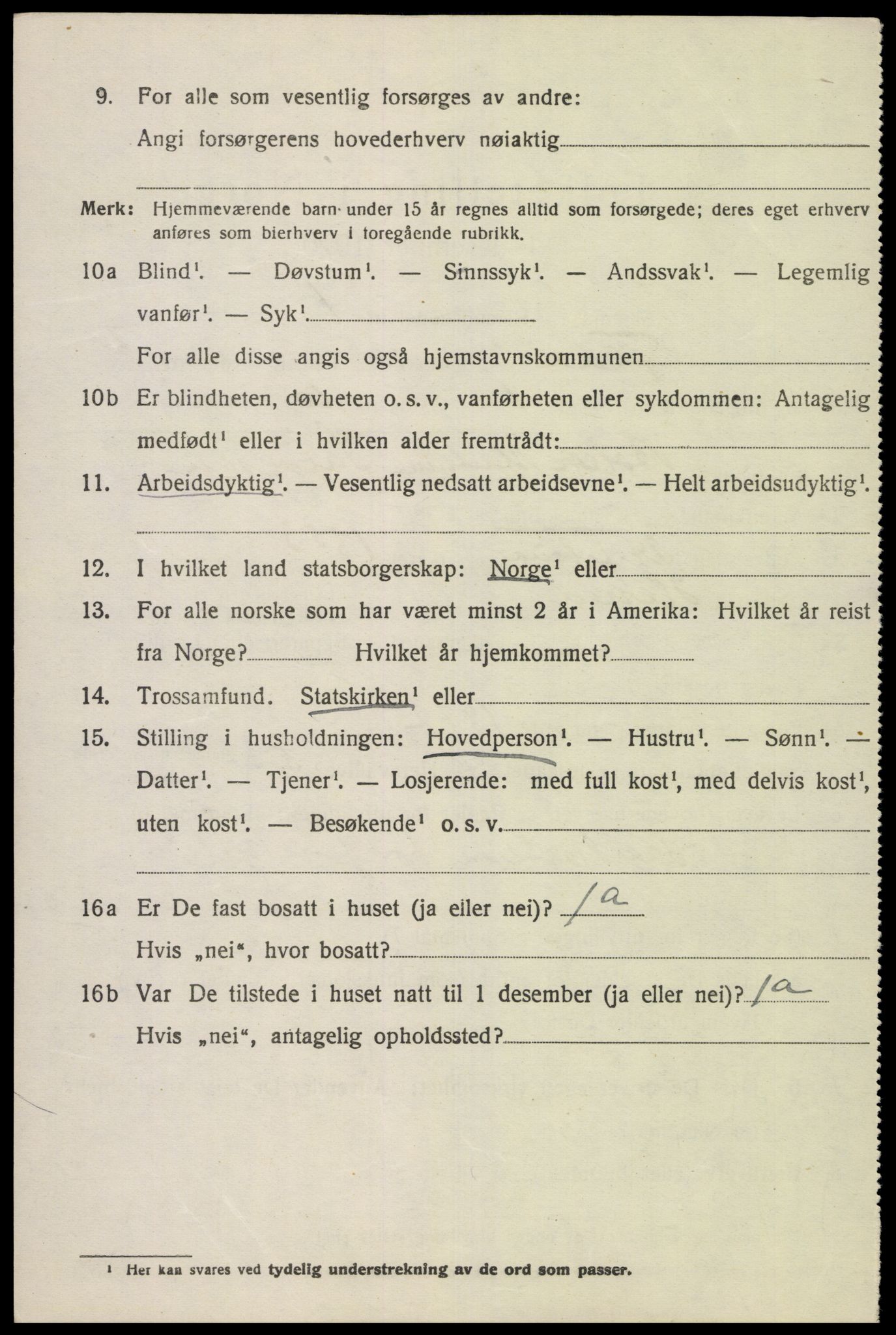 SAK, 1920 census for Feda, 1920, p. 944