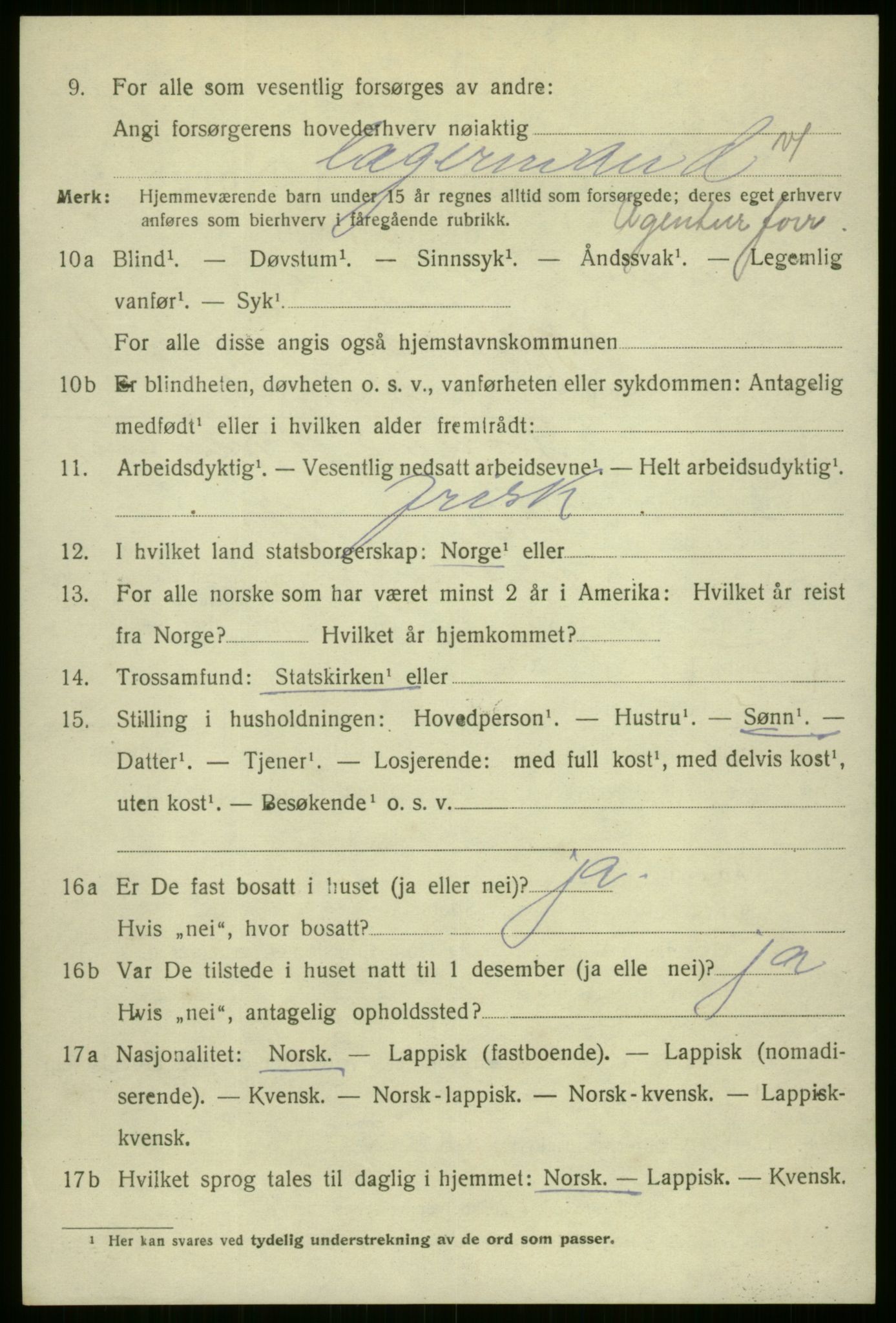 SATØ, 1920 census for Tromsø, 1920, p. 23036